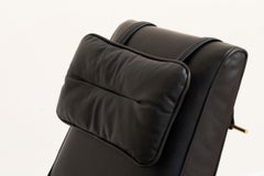 Earl White Oak, Black Leather Moresby Rocking Chair