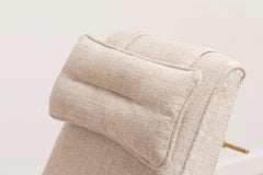 Earl White Oak, Ivory Textured Linen Moresby Rocking Chair