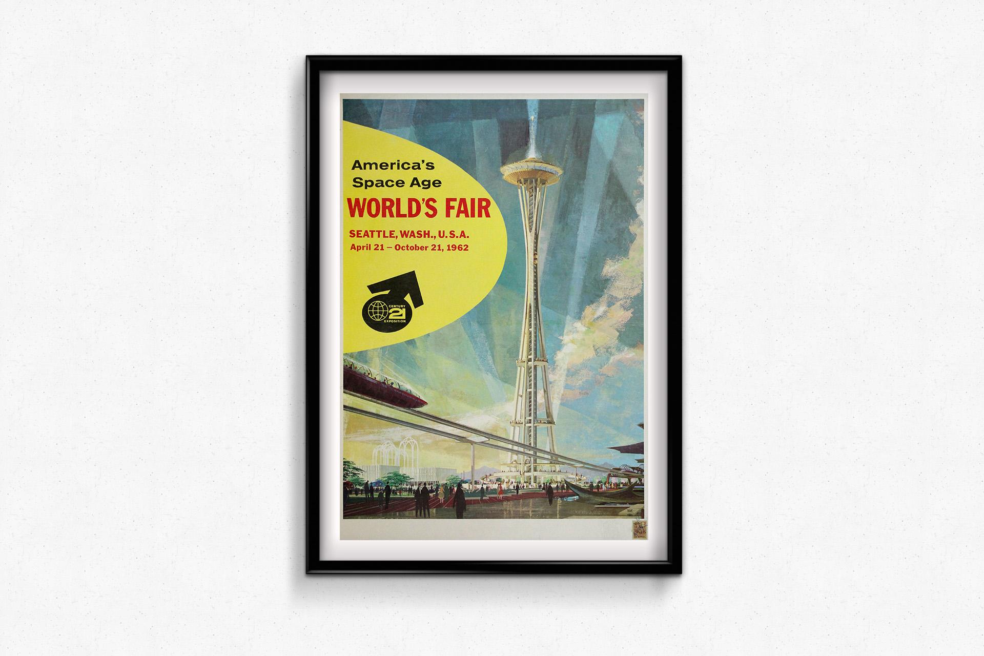 Original 1962 poster by Earle Duff was created for the Seattle World’s Fair For Sale 3