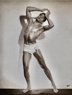 EARLE FORBES Two Photographs of Dancer FRANCISCO MONCION in BALLET SEBASTIAN