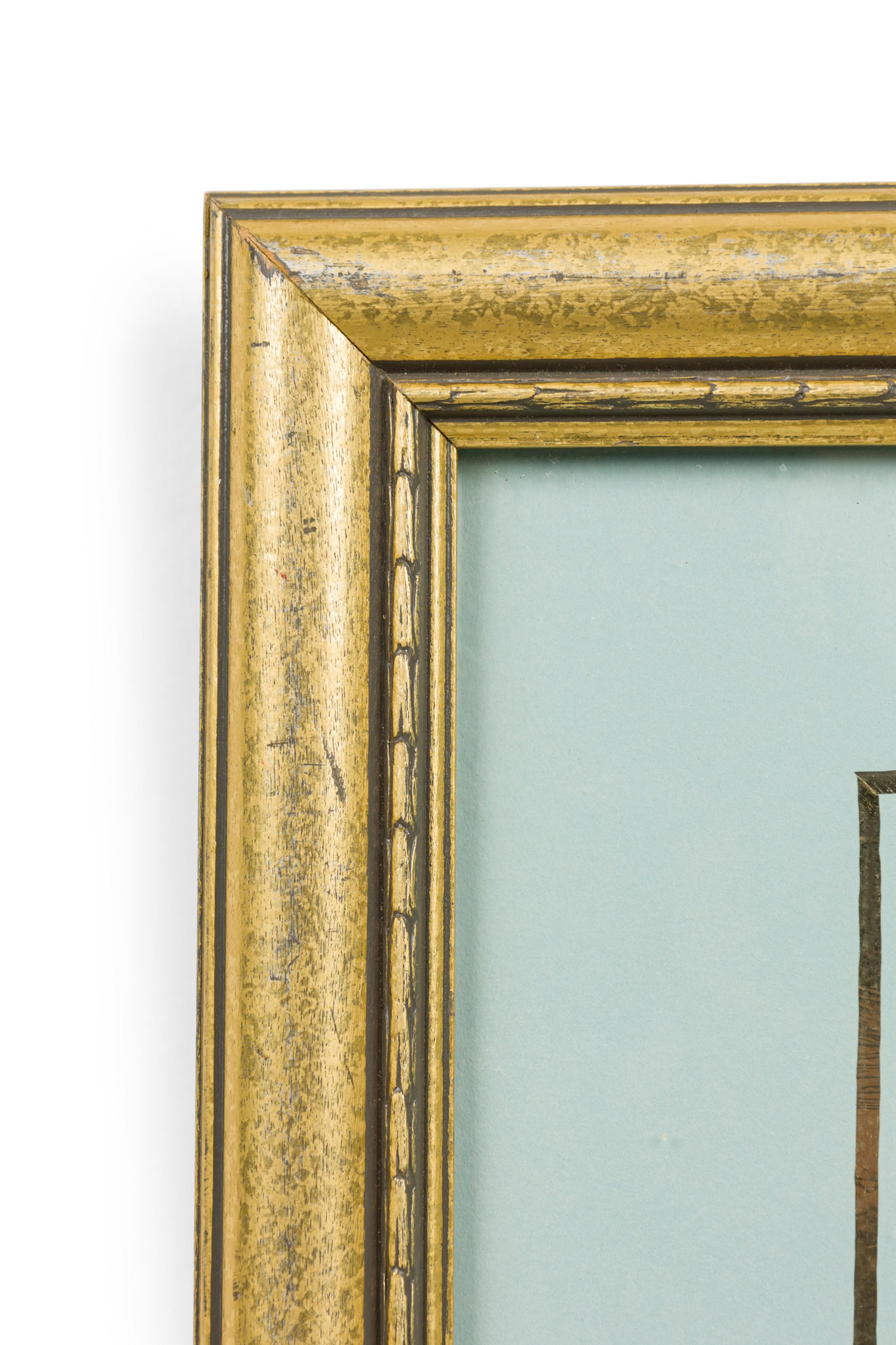 Mid-Century Modern Earle G Barlow, peinture américaine de paysage marin représentant deux voiliers dans l'eau en vente