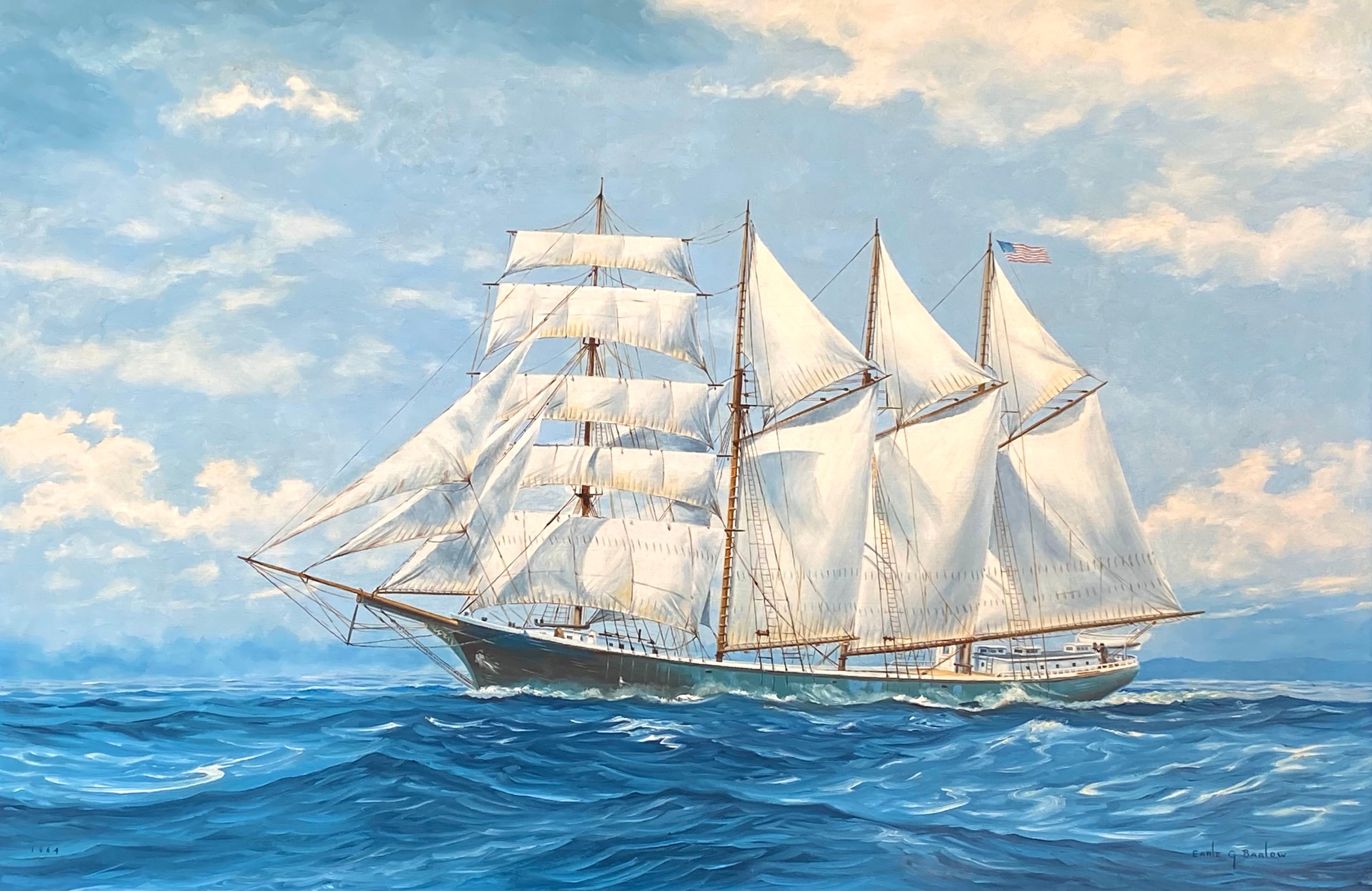 “American Clipper” - Painting by Earle G. Barlow