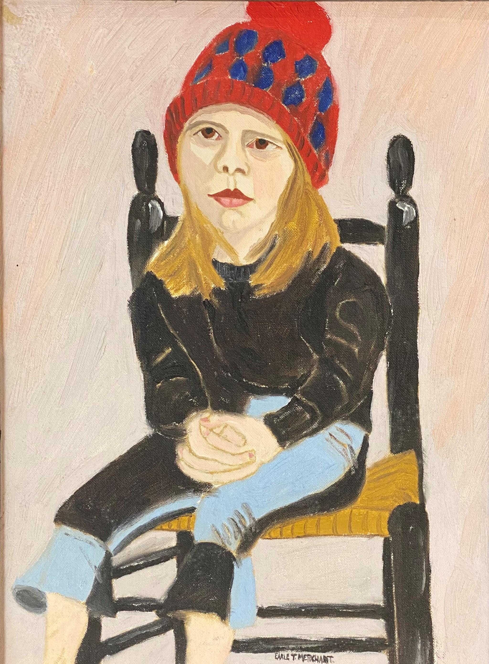 Portraits of Judy Hasch, Laura Gehest, Sam Burgess (Gunsmith), & Steve O'Brien - Painting by Earle T. Merchant