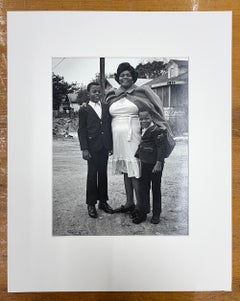 Mother with Sons, 3rd Ward, Houston, TX - Vintage Print, Neighborhood