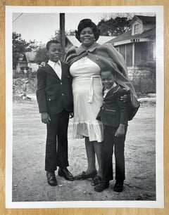 Mother with Sons by Earlie Hudnall, Jr., 1973, Gelatin Silver Print