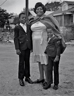 Mother with Sons by Earlie Hudnall, Jr., 1973, Gelatin Silver Print