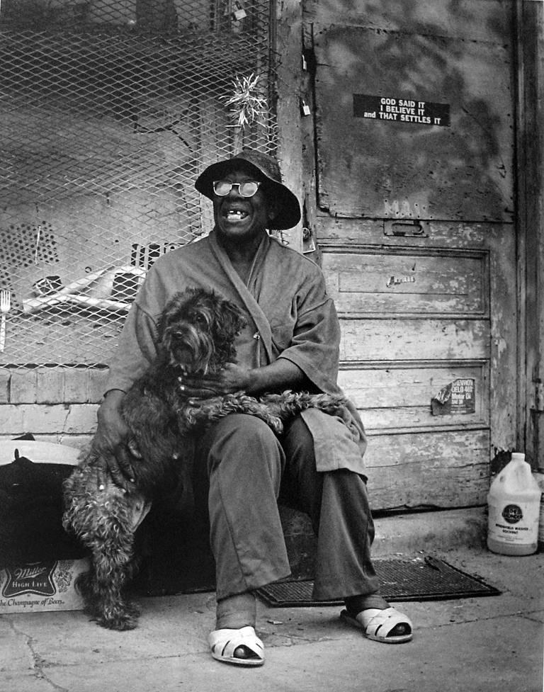 Earlie Hudnall Jr. Black and White Photograph - The Prophet, 3rd Ward, Houston