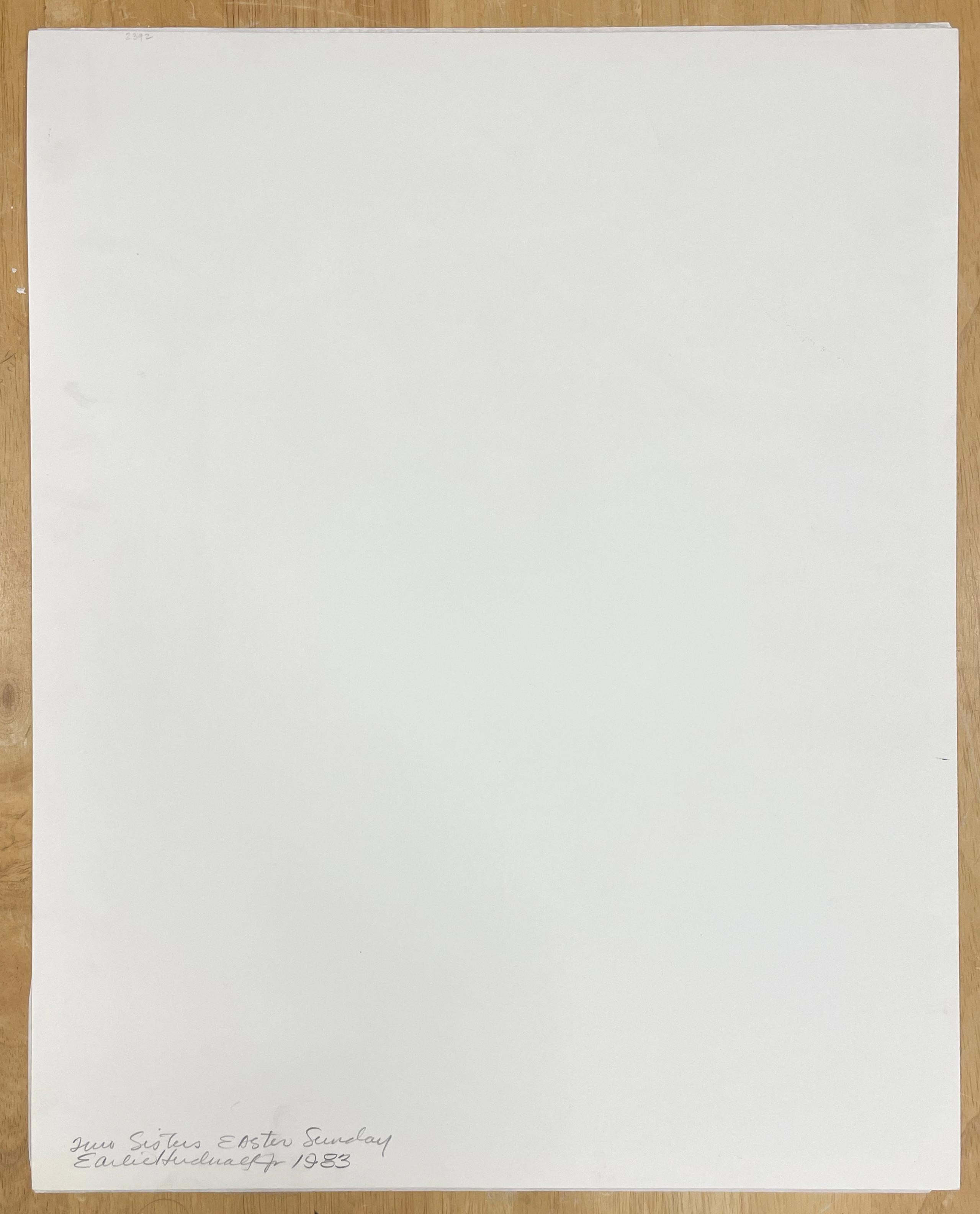Zwei Schwestern, Ostersonntag, 4. Ward, Houston, TX (Grau), Portrait Photograph, von Earlie Hudnall Jr.