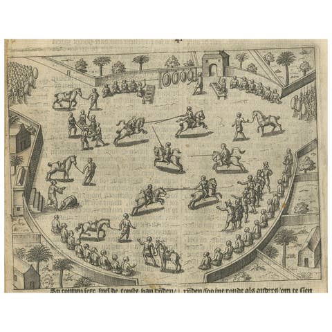 Earliest Depiction of Balinese Festival and Gamelan, Dutch Engraving c.1601