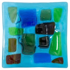 Earliest Stained Glass Patchwork Dish by Francis Stewart & Michael Higgins