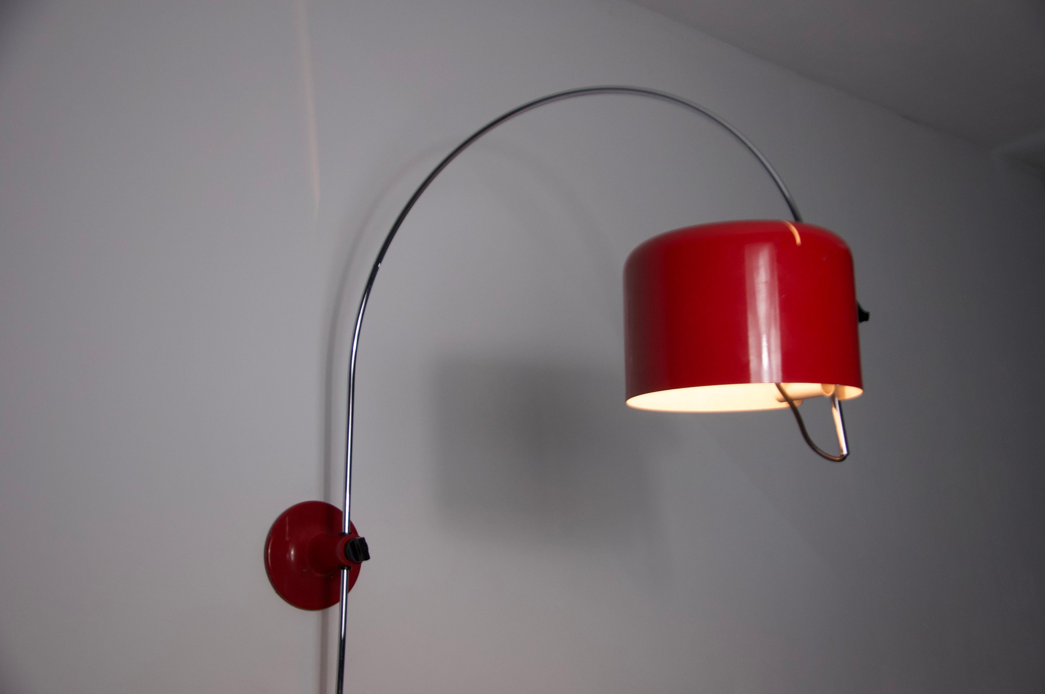 Early 1158 Coupe Wall Lamp by Joe Colombo For Oluce, 1960s For Sale 3