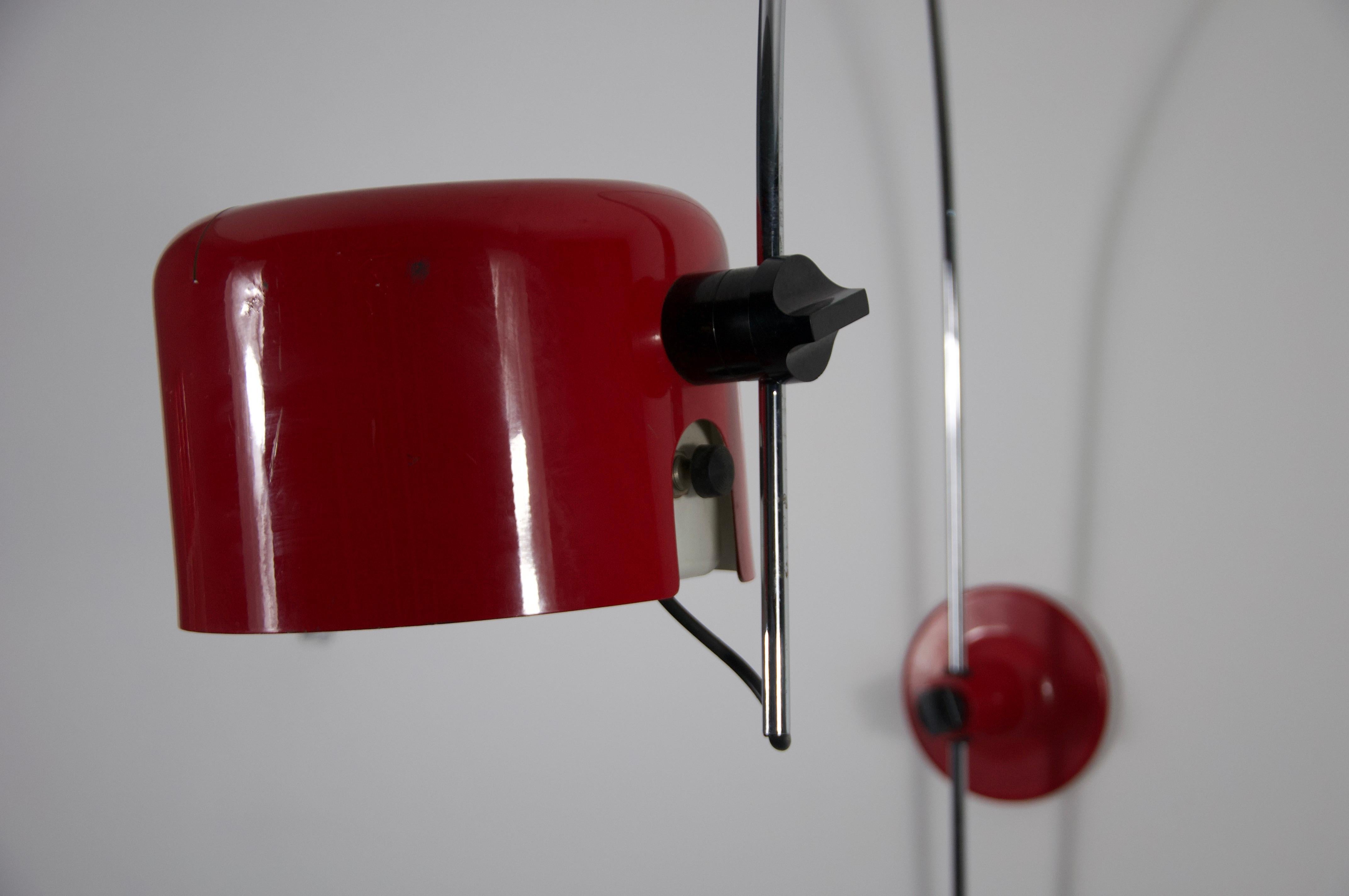 Early 1158 Coupe Wall Lamp by Joe Colombo For Oluce, 1960s For Sale 6