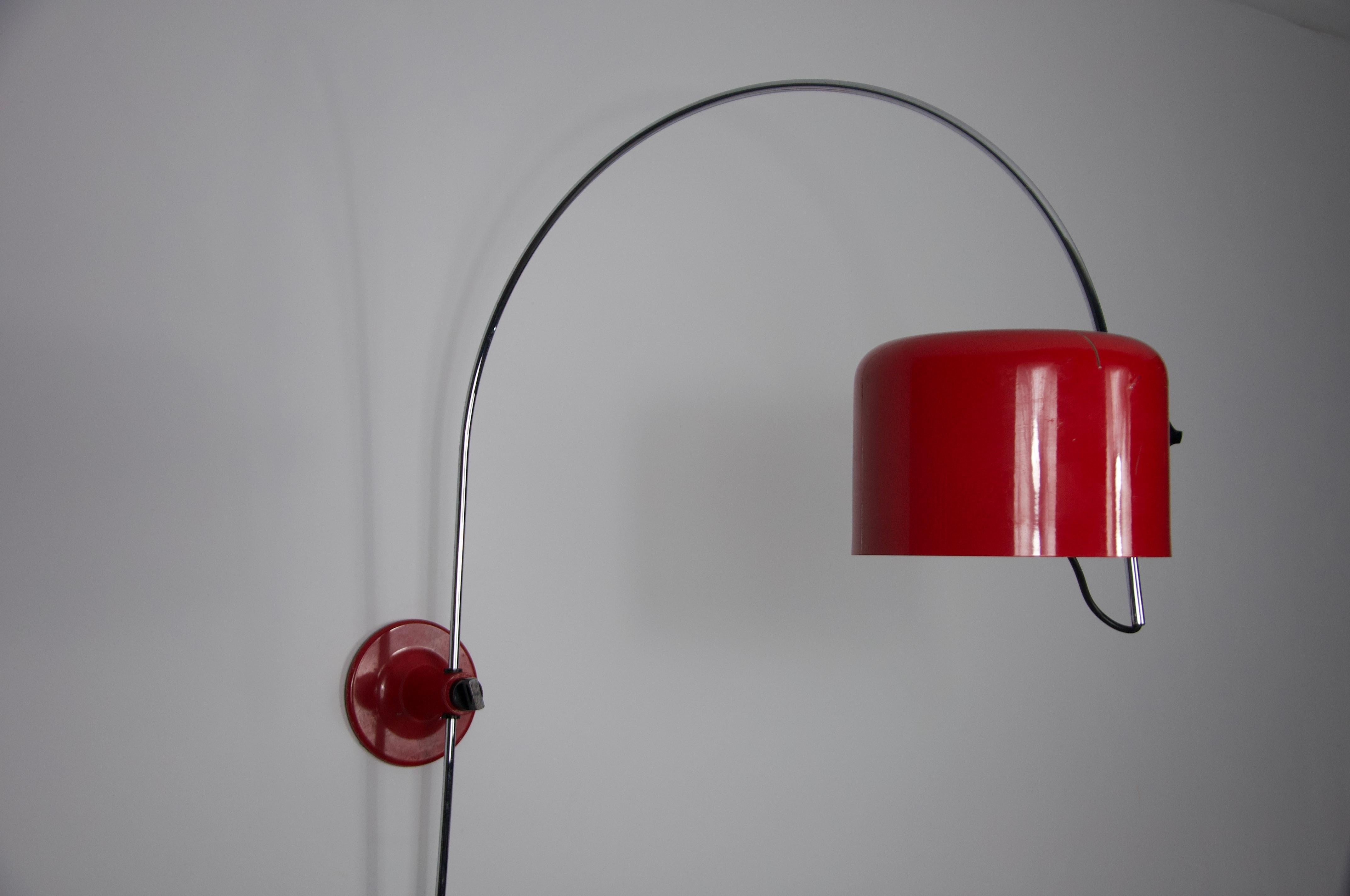 Mid-20th Century Early 1158 Coupe Wall Lamp by Joe Colombo For Oluce, 1960s For Sale
