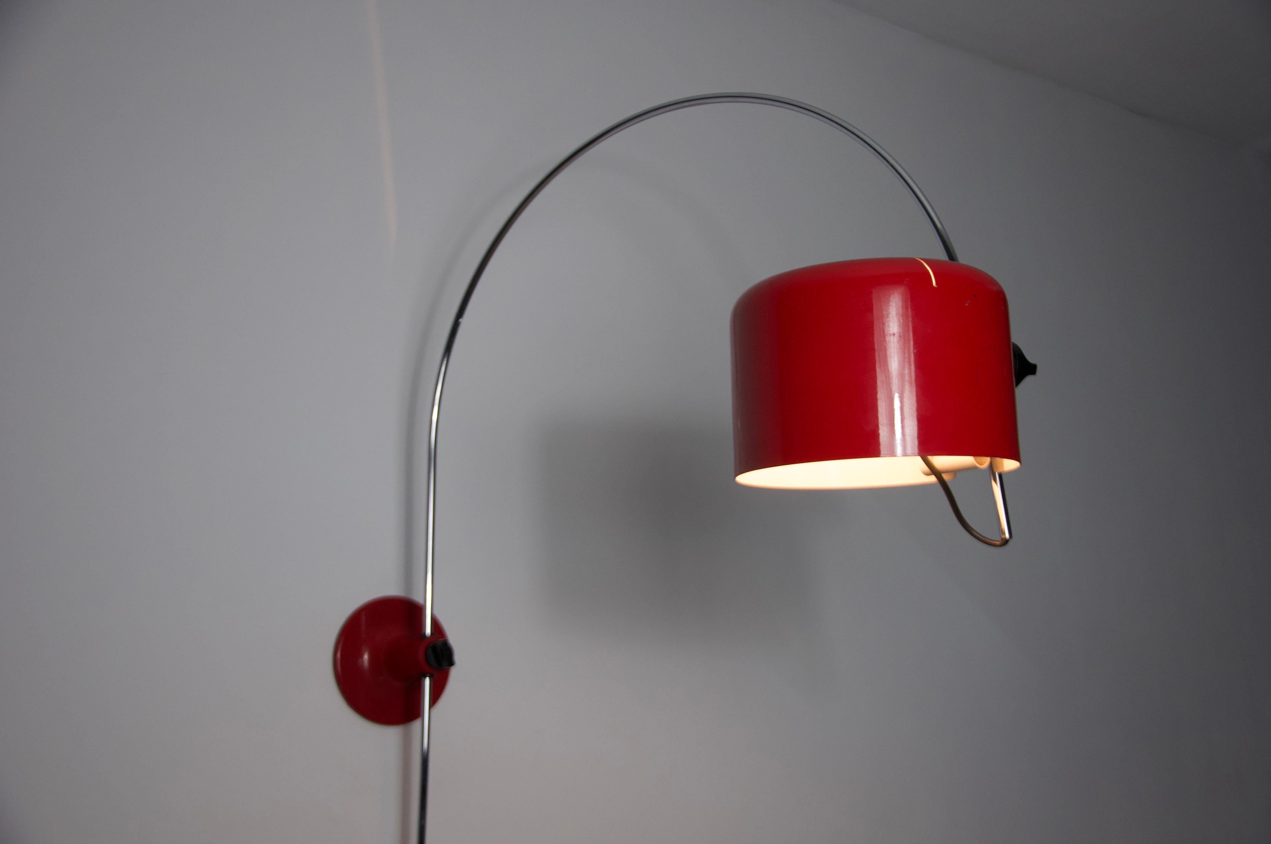 Early 1158 Coupe Wall Lamp by Joe Colombo For Oluce, 1960s For Sale 2