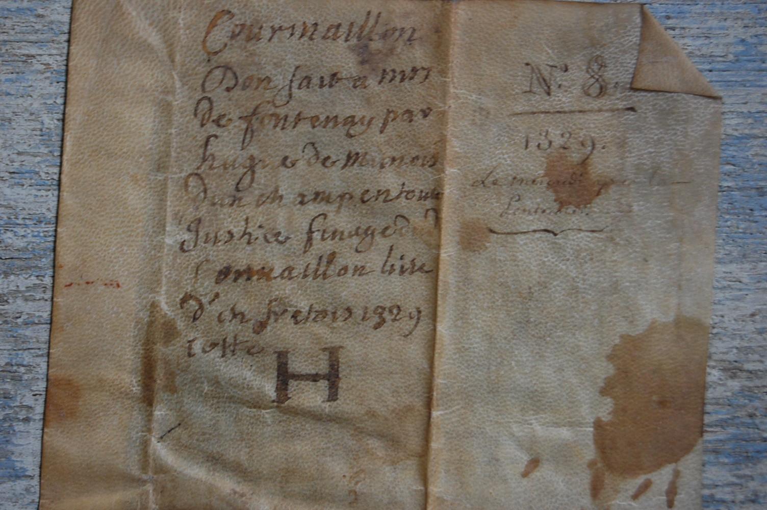 18th Century and Earlier Early 14th Century French Velum Document Regarding Burgundian Feudal Lord Legacy