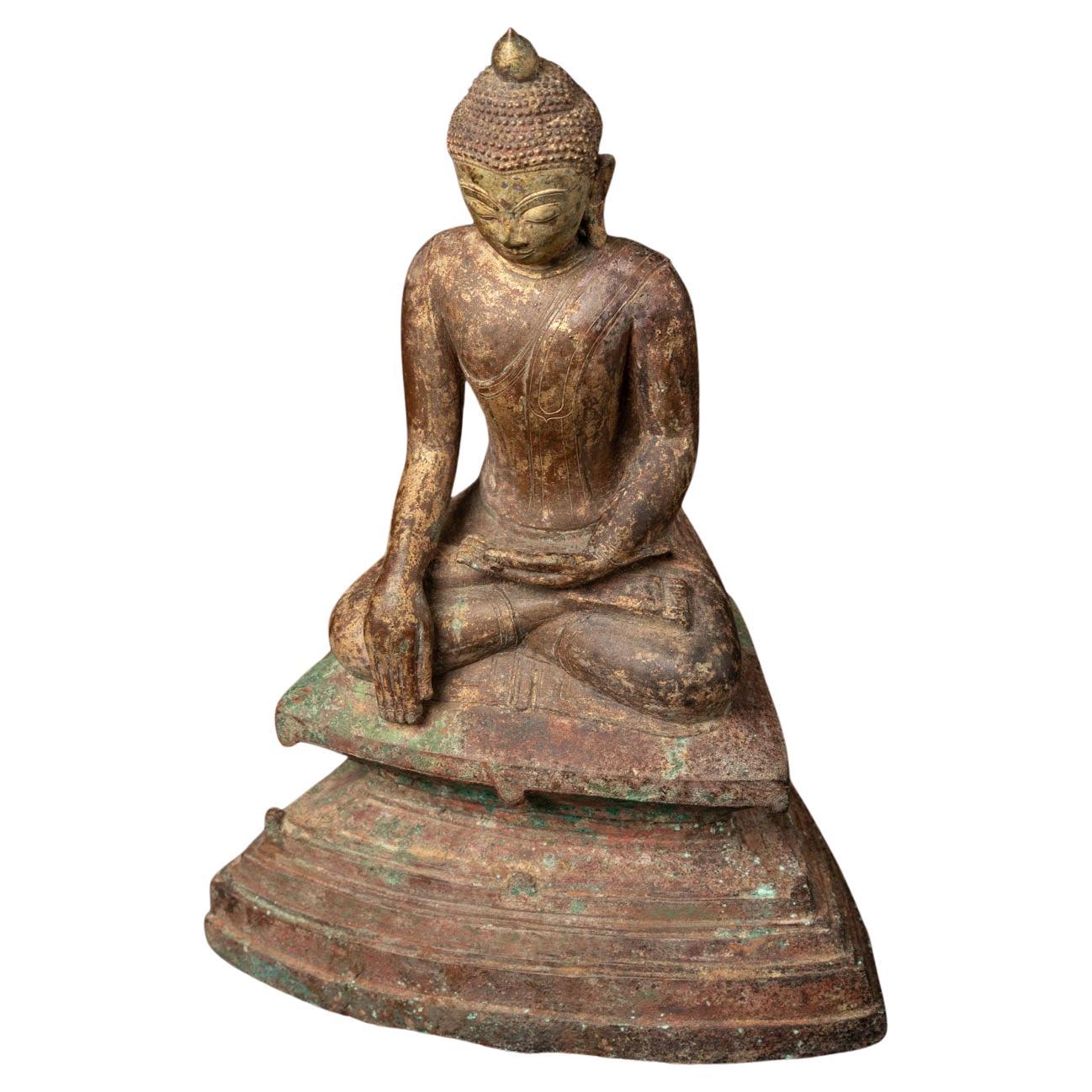 Early 15th century Special antique bronze Burmese Buddha statue from Burma