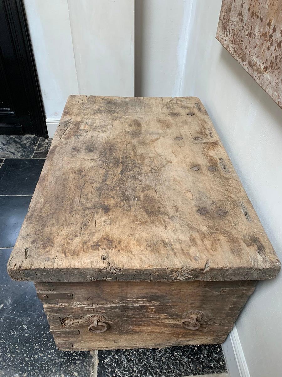 Hand-Crafted Early 16th Century Gothic Coffer Strongbox