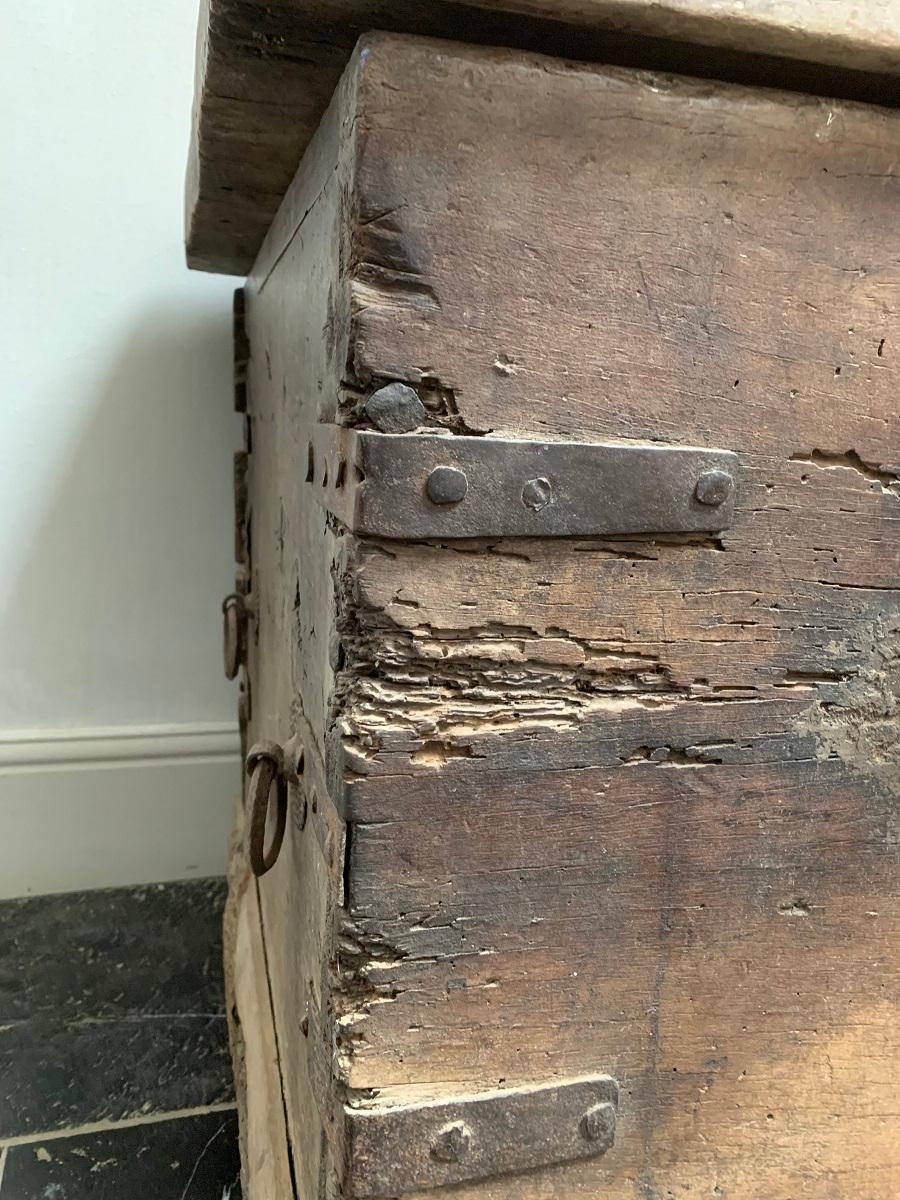 18th Century and Earlier Early 16th Century Gothic Coffer Strongbox