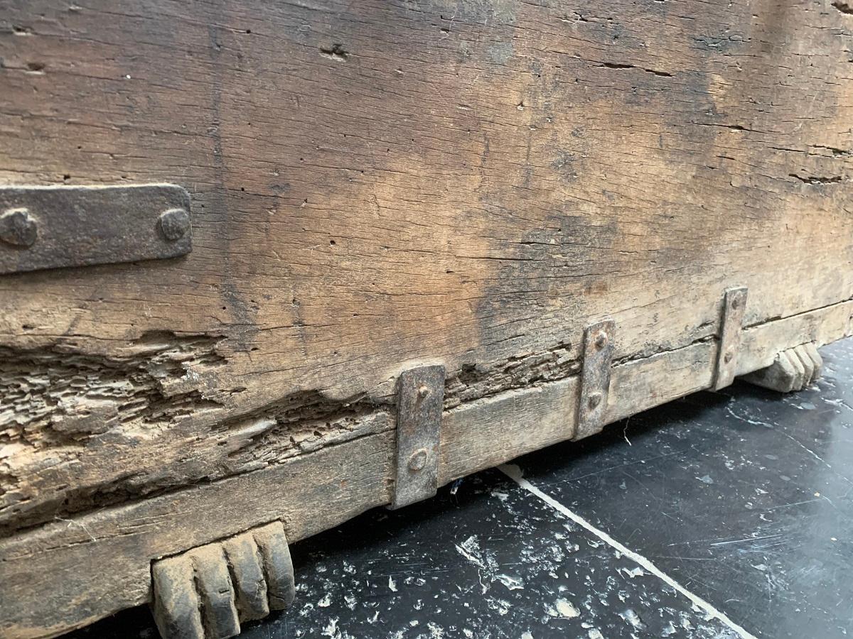 Chestnut Early 16th Century Gothic Coffer Strongbox