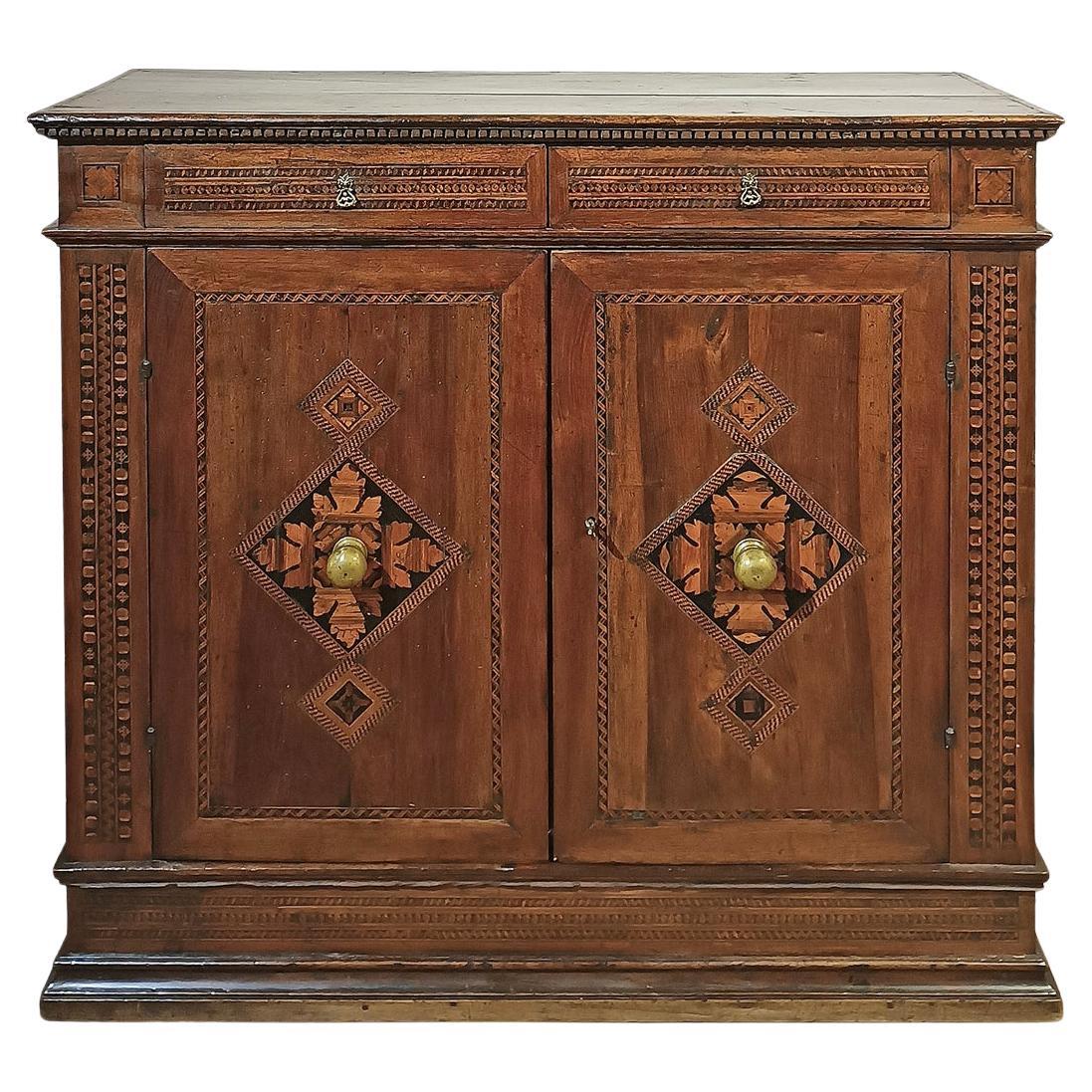 EARLY 16th CENTURY INLAID RENAISSANCE SIDEBOARD