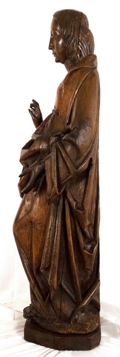 Escultura de roble de la Virgen de principios del siglo XVI