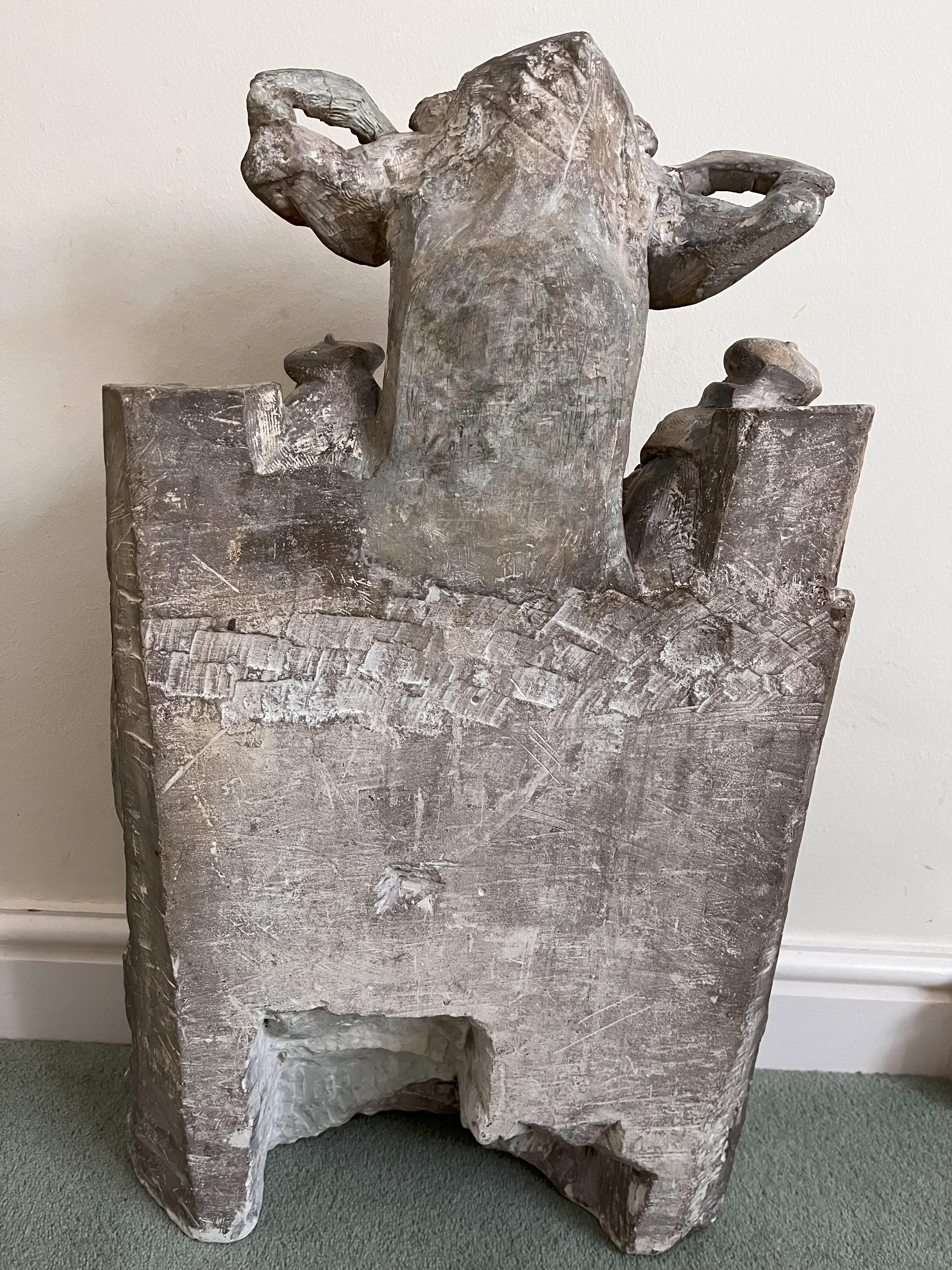 Hand-Carved Early 16th Century Stone Carving - 'The Death of a Prelate' For Sale