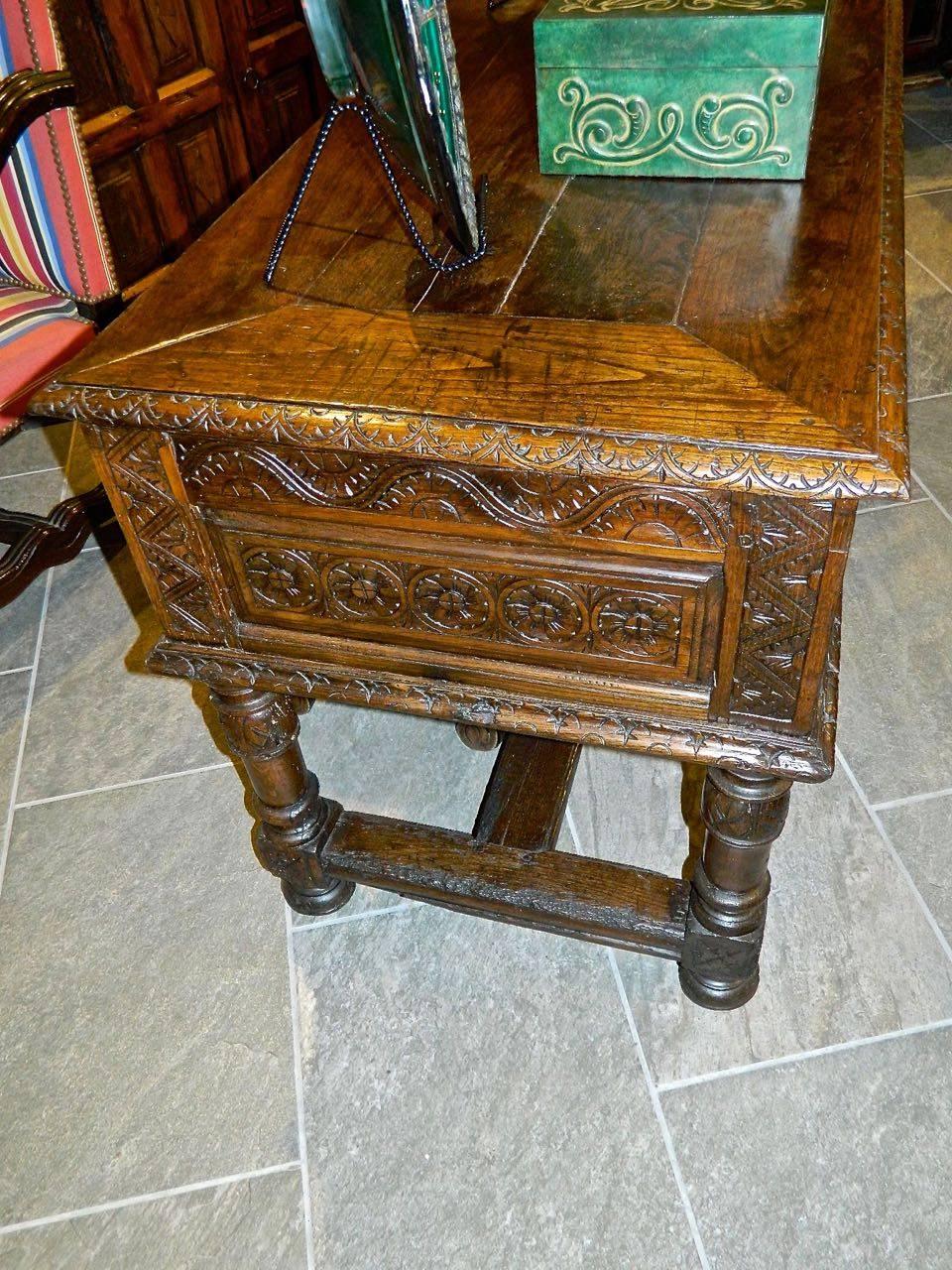 Hand-Crafted Early 17th Century Spanish Table Chest, 