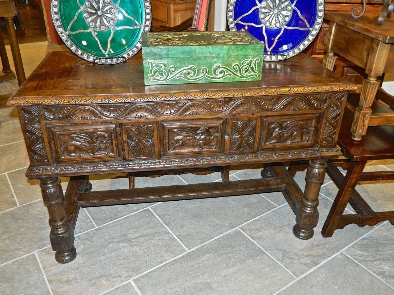 A beautifully preserved early 17th Century table chest (