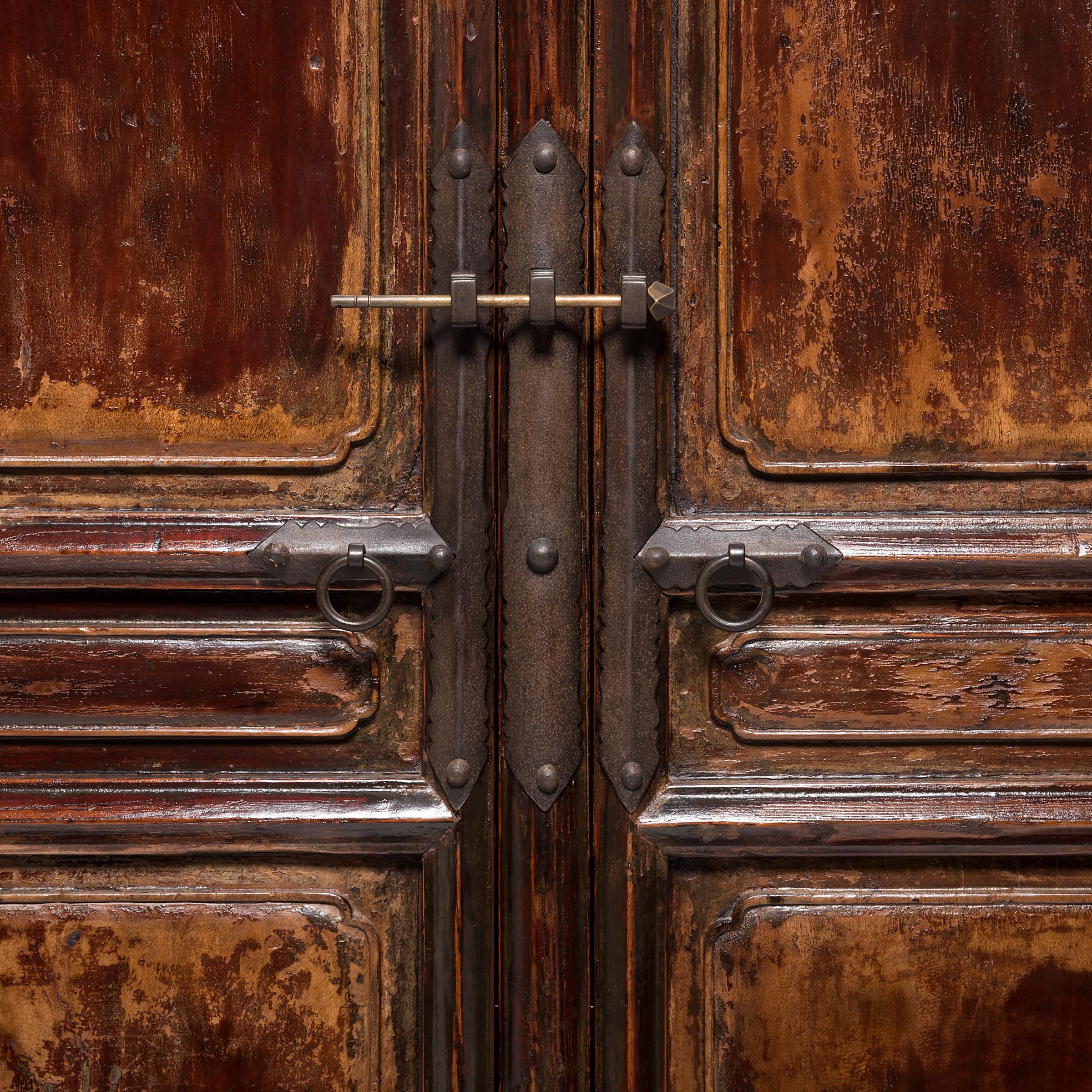 17th Century Chinese Paneled Storage Cabinet, c. 1650 For Sale