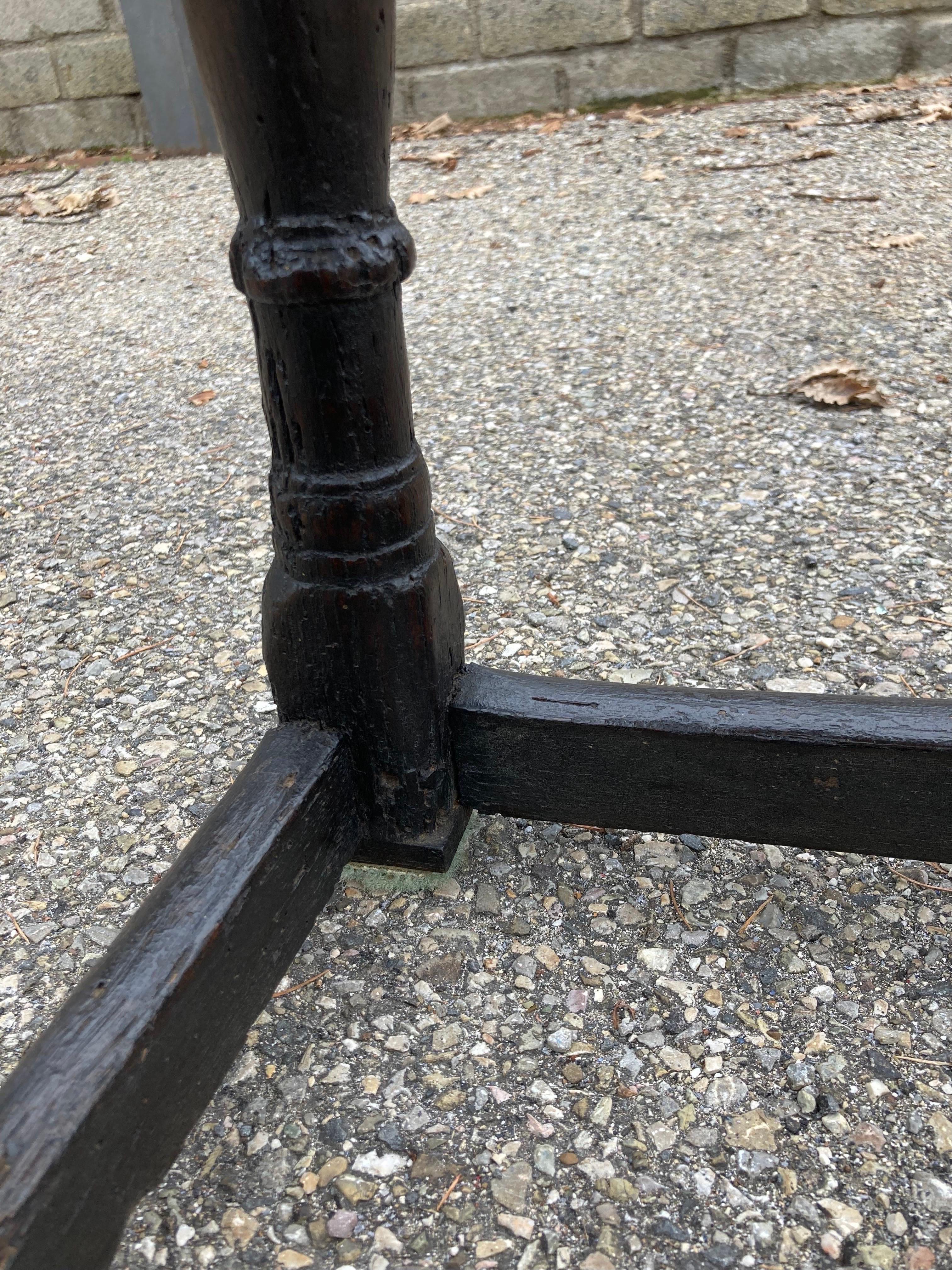 Early 17th Century English Oak Joint Stool 3