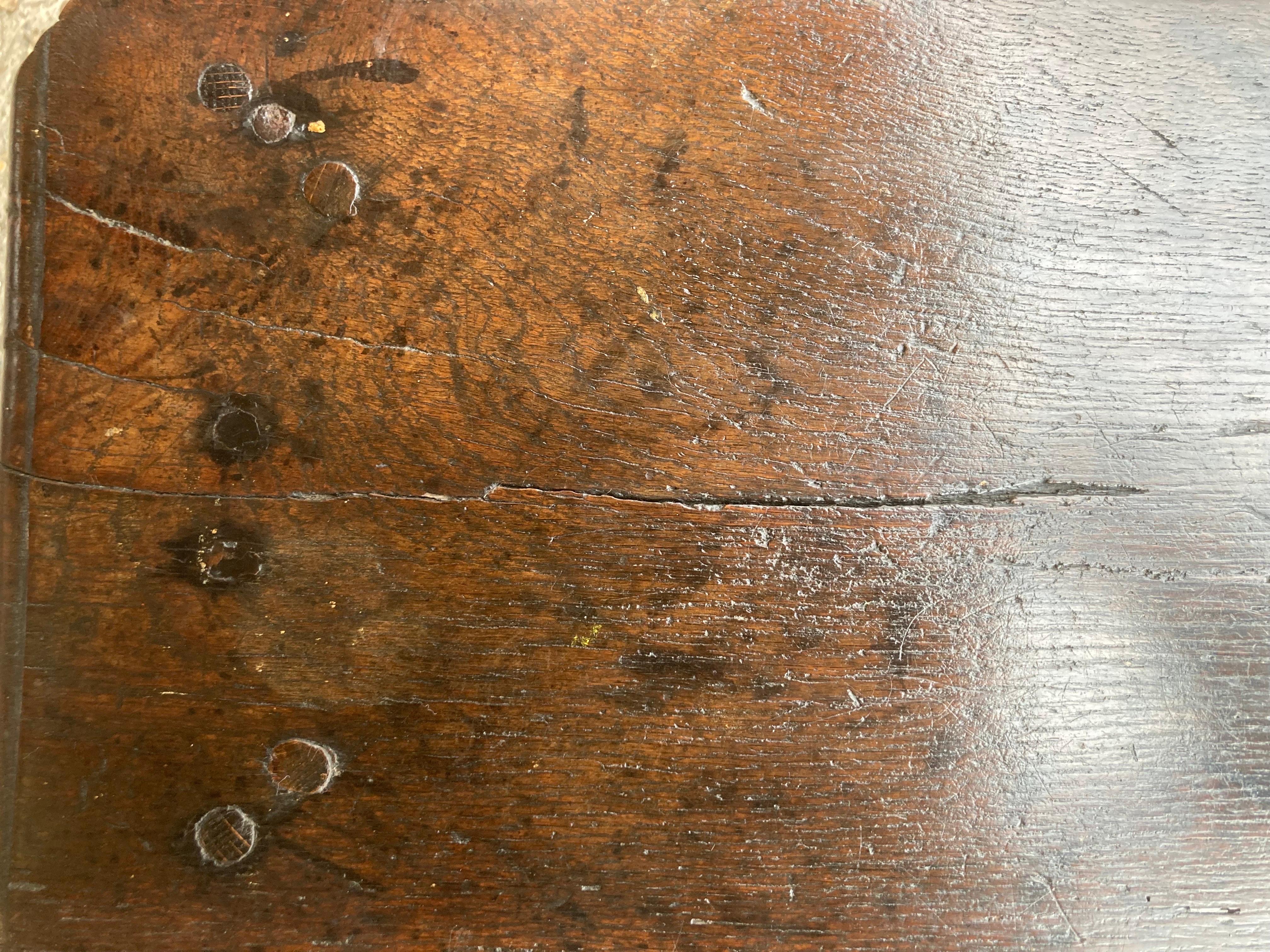 Early 17th Century English Oak Joint Stool 8