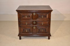 Early 17th Century English Oak Paneled Chest of Drawers