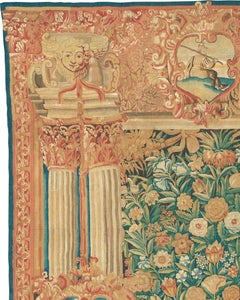 Early 17th Century Antique Flemish Portico Tapestry