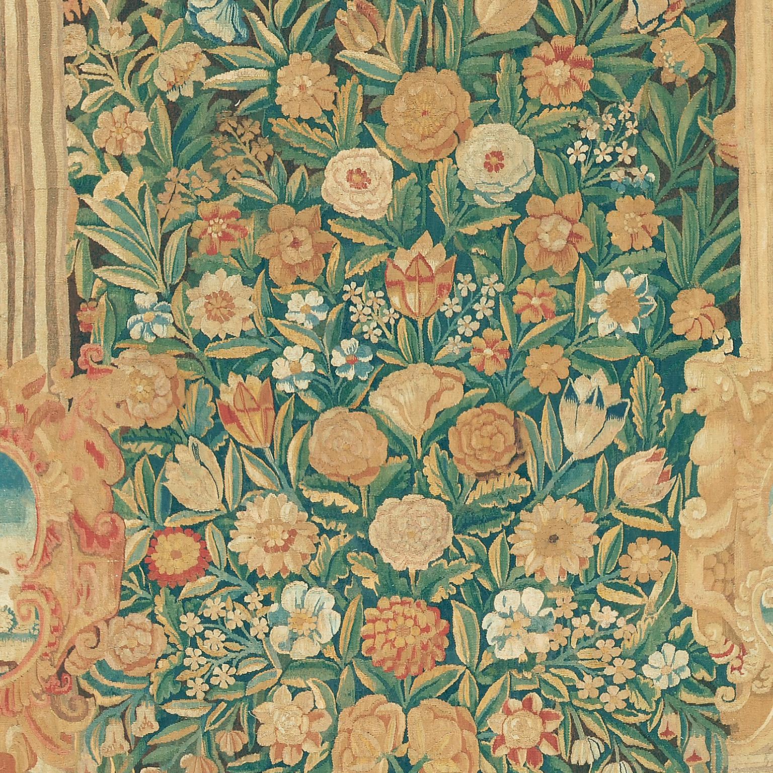 Flämischer Portico-Wandteppich aus dem frühen 17. Jahrhundert (Niederländisch) im Angebot