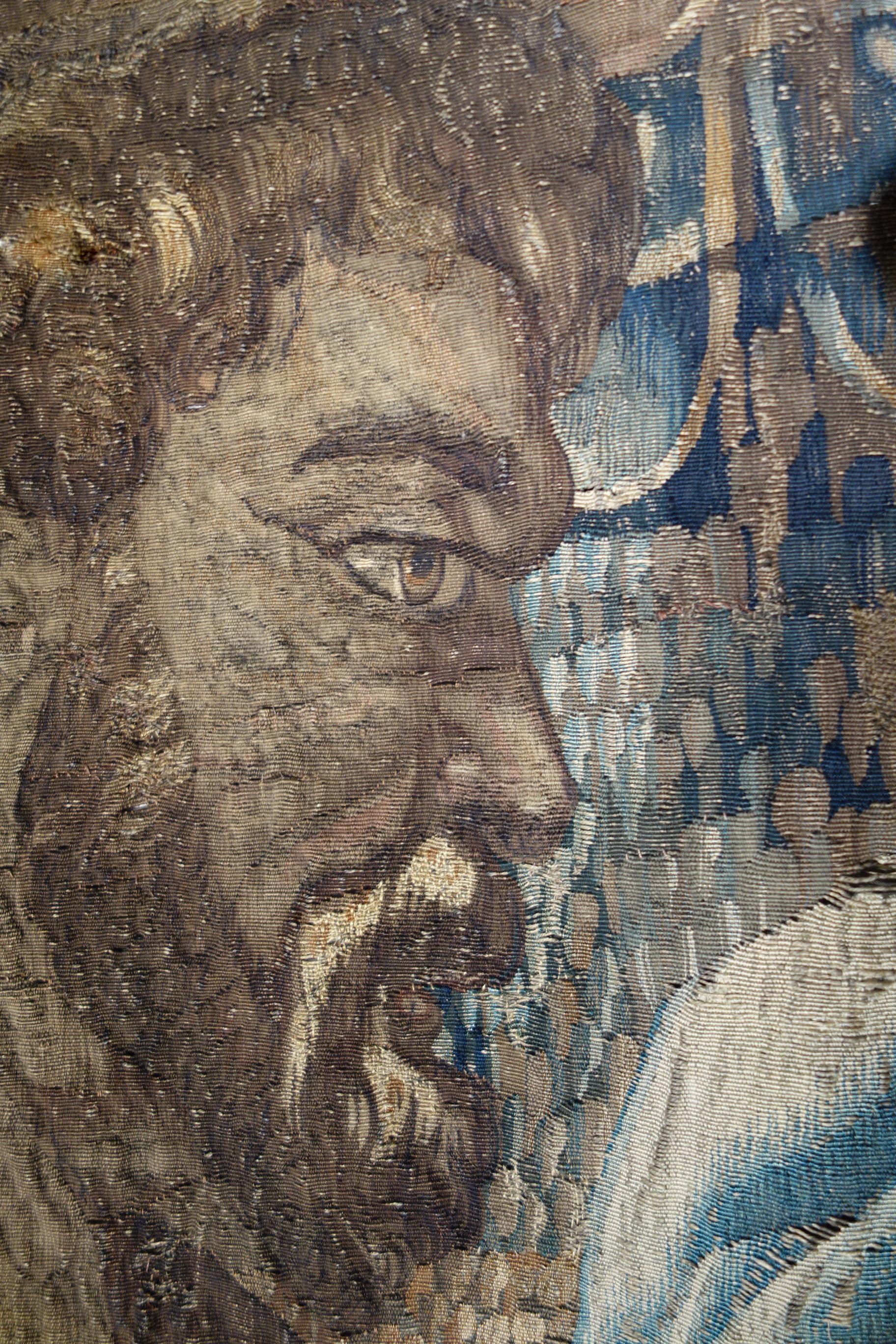 Early 17th Century Flemish Tapestry of Vulcan the Roman God of Fire 2