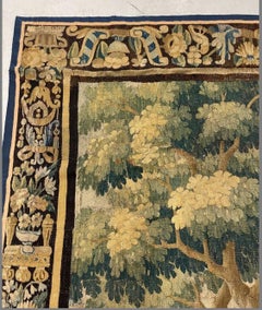 SHAHKAR Early 17th Century French Verdure Landscape Tapestry 8.11 x 11.3 ft
