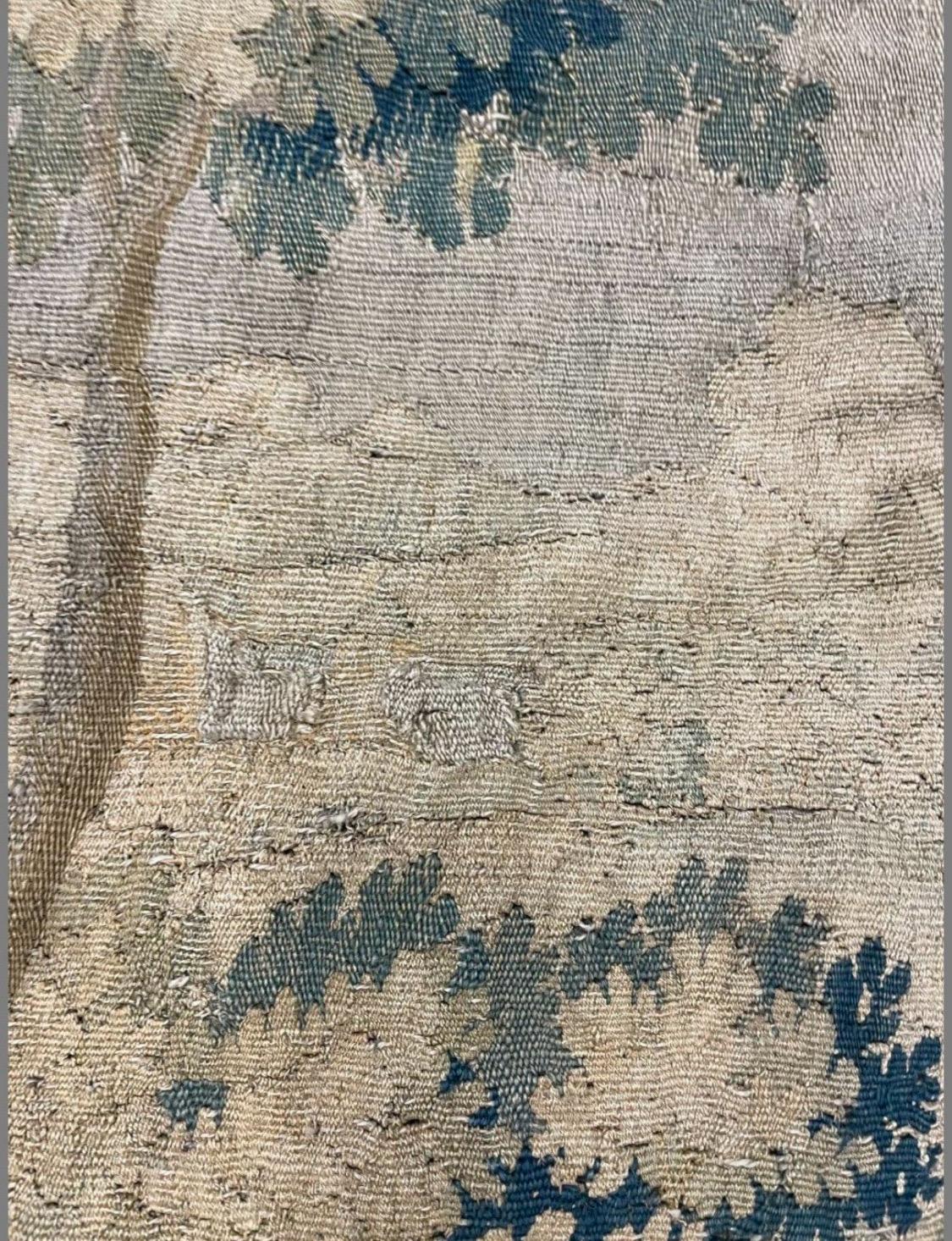 Baroque Early 17th Century Flemish Verdure Landscape Tapestry with Birds For Sale