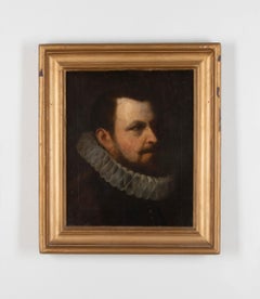 Ölgemälde auf Leinwand, Porträt eines Gentleman, frühes 17. Jahrhundert