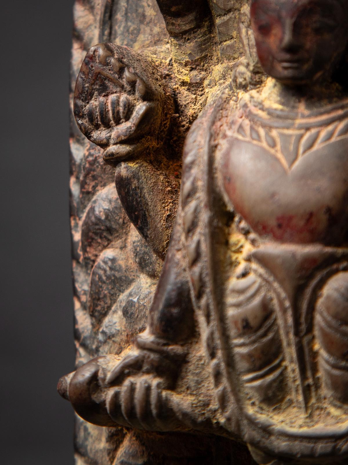 Early 17th Century Special antique stone Vishnu statue from Nepal For Sale 1