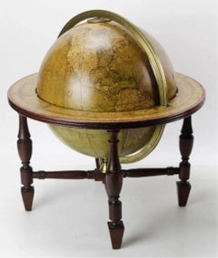 Early 1800's Antique  British, 12-Inch, Terrestrial Celestial Globes, Set of Two