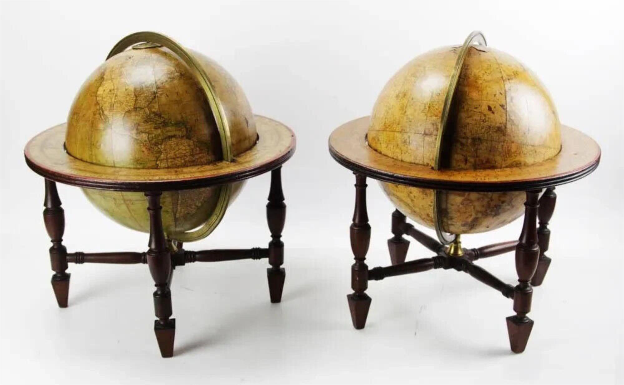 Antigüedades de principios de 1800  Globos celestes terrestres británicos de 12 pulgadas, juego de dos Otro en venta