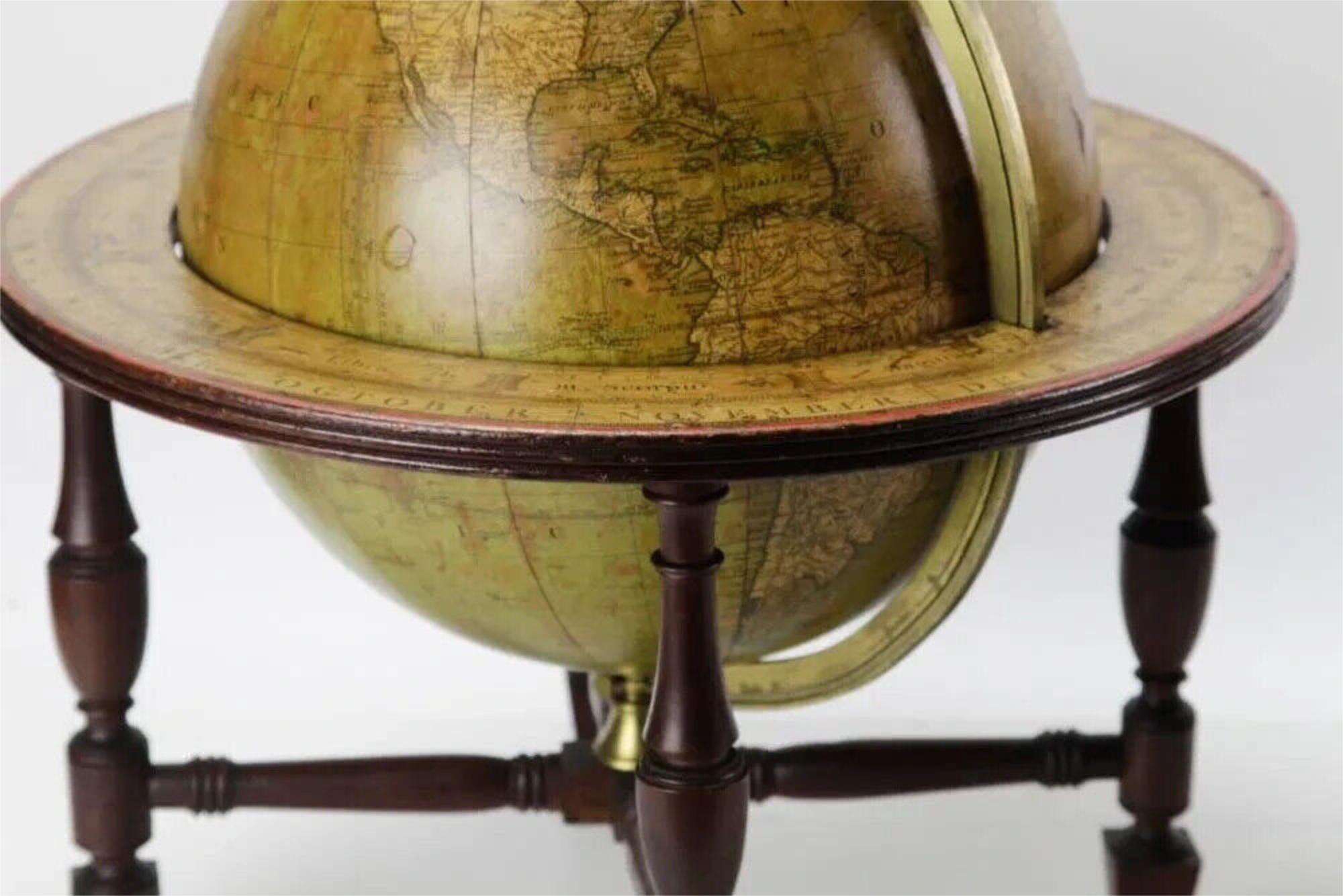 Antigüedades de principios de 1800  Globos celestes terrestres británicos de 12 pulgadas, juego de dos Británico en venta