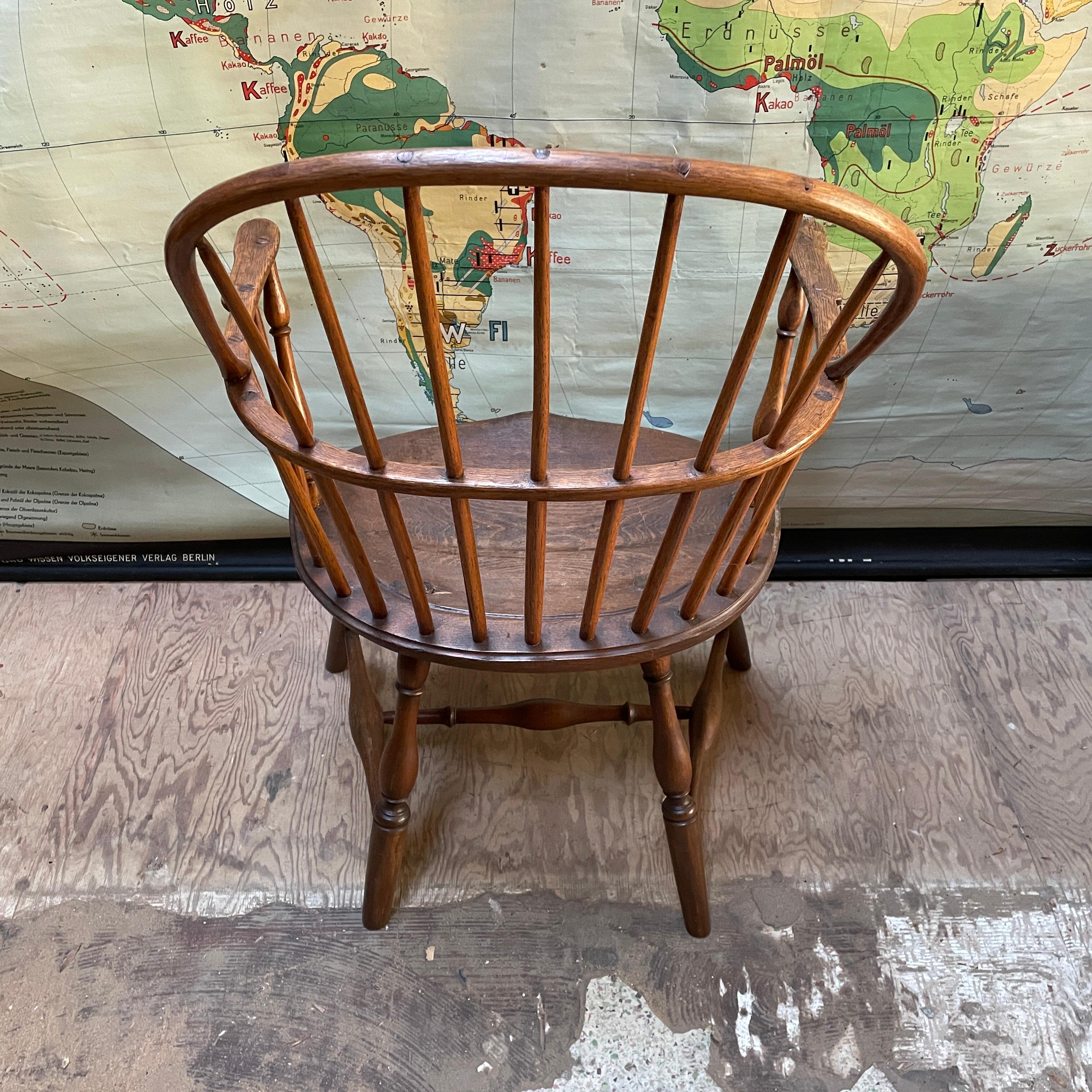 Early 1800s Antike Windsor Sessel Sattel Sitz Loop Bogen zurück Dimes (19. Jahrhundert) im Angebot