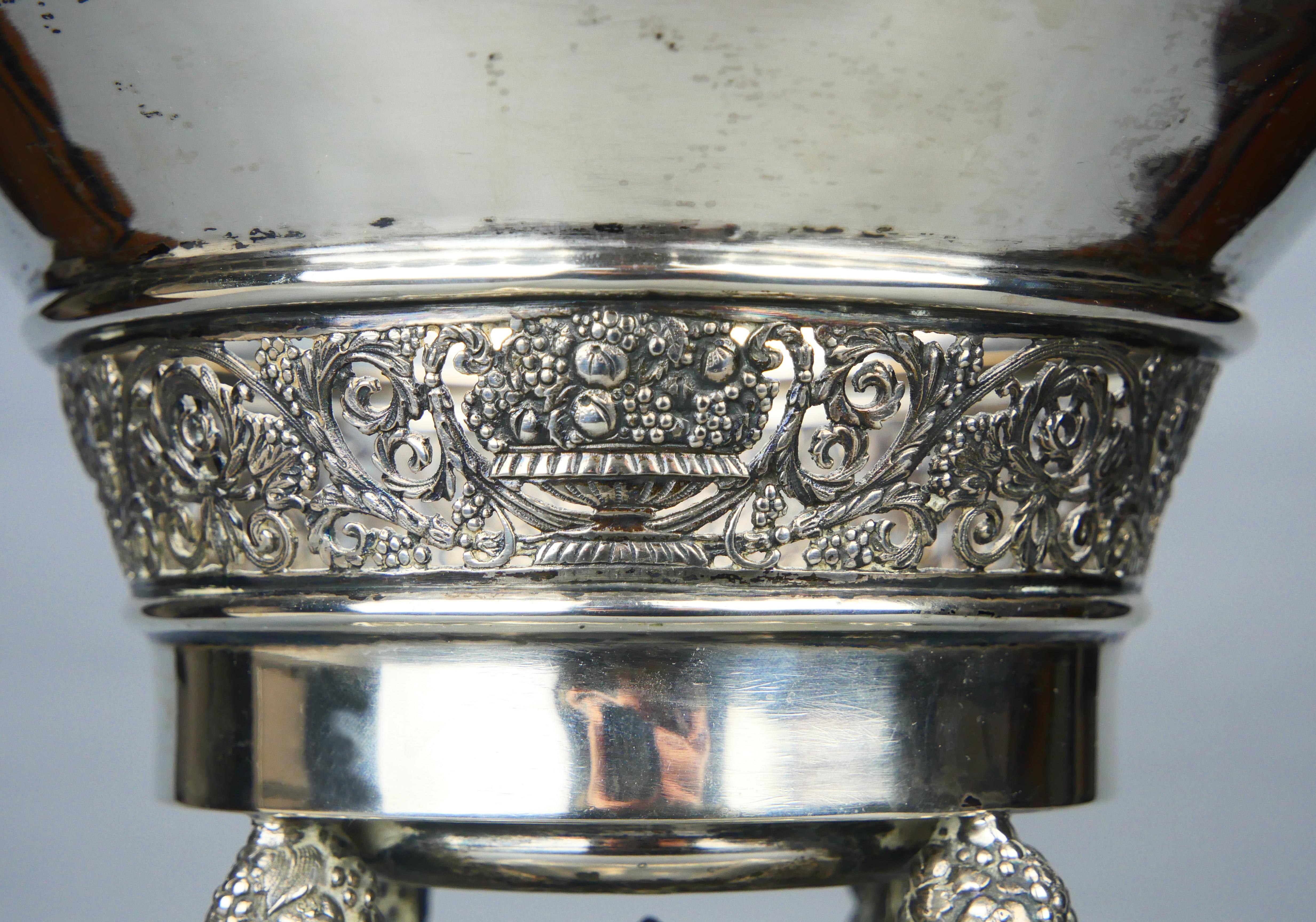 Centrotavola dell'Impero austriaco dell'inizio del 1800 solido 13 loth / 813 Silver / 1kg 40gr in vendita 6