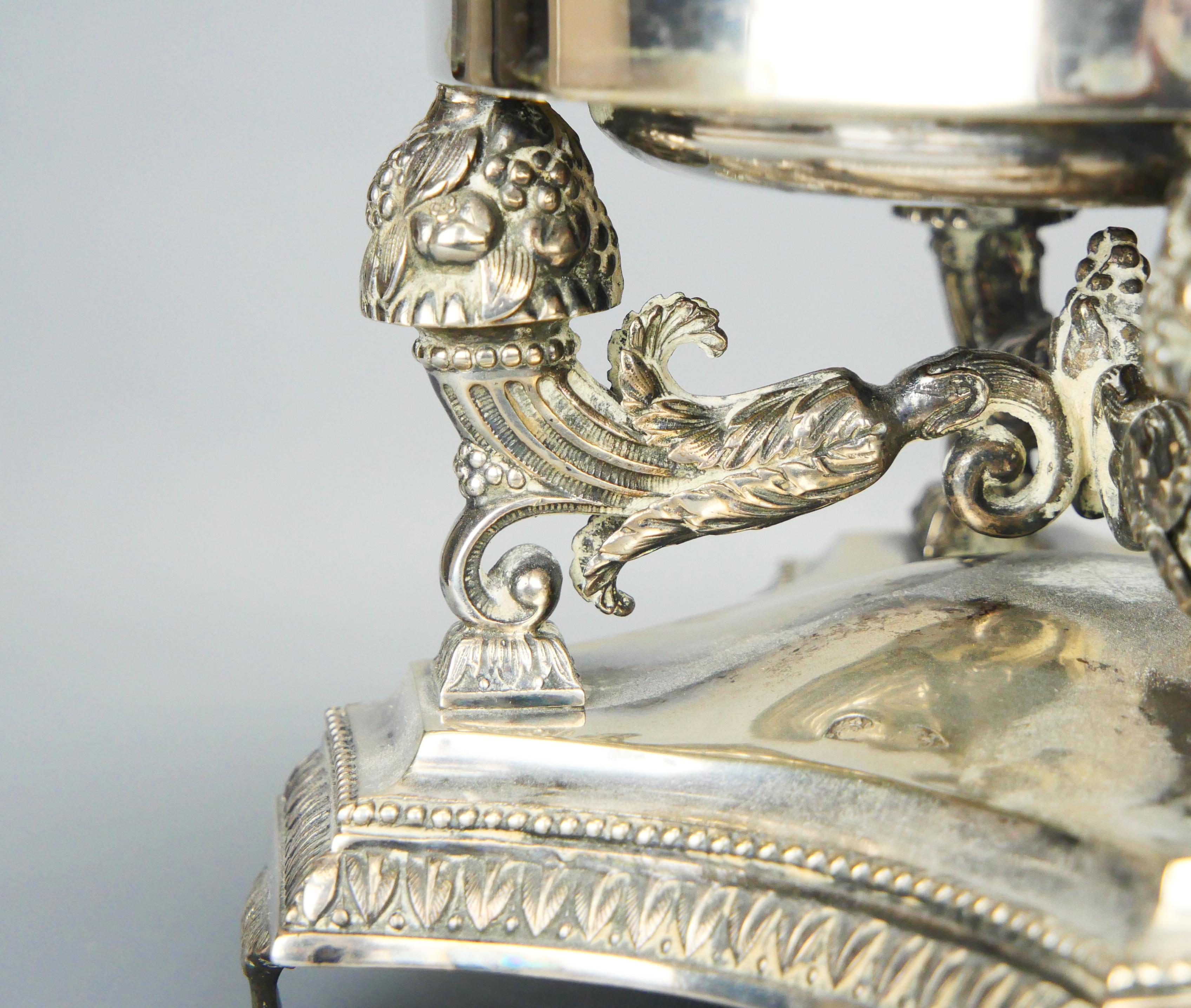 Centrotavola dell'Impero austriaco dell'inizio del 1800 solido 13 loth / 813 Silver / 1kg 40gr in vendita 7