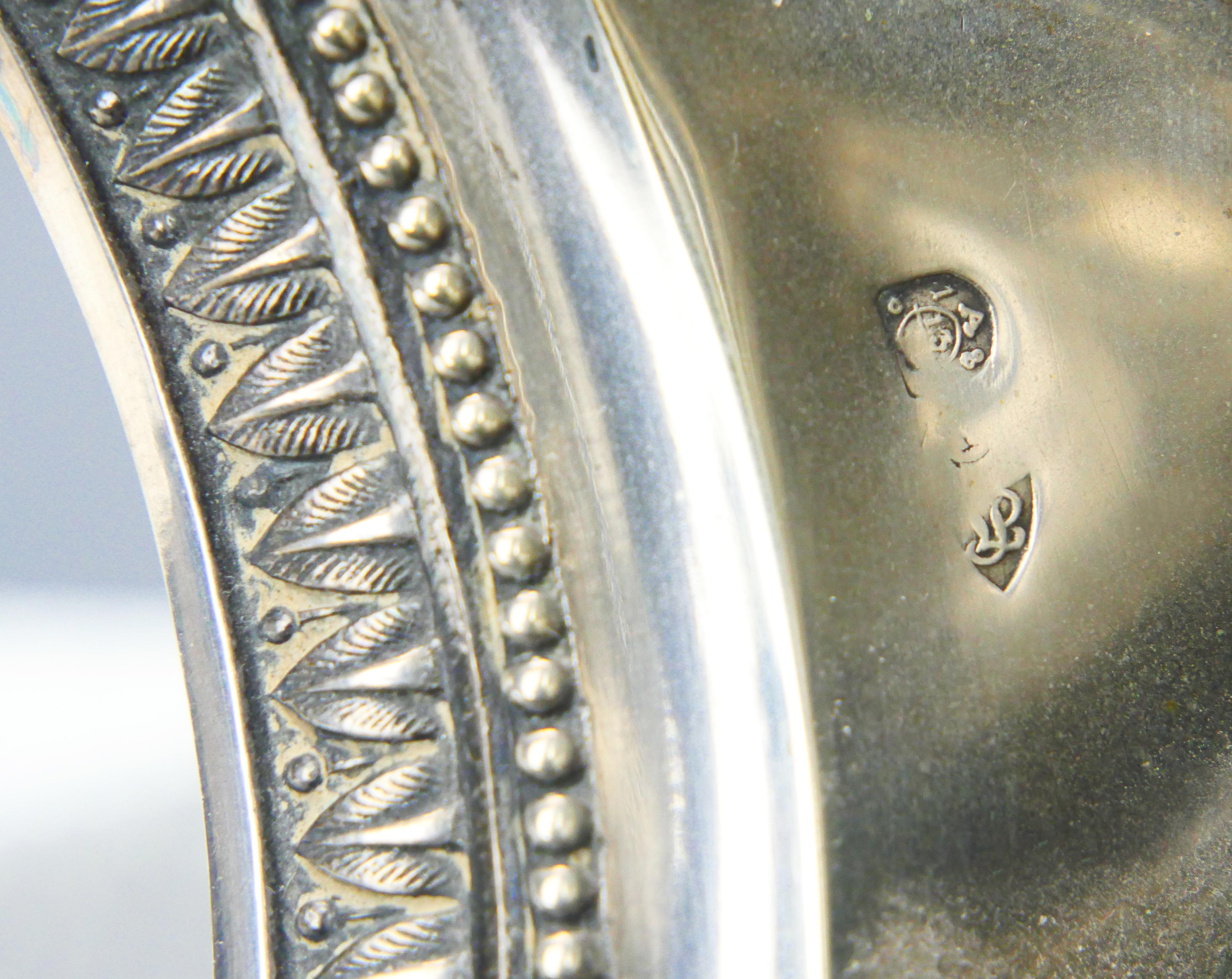 Centrotavola dell'Impero austriaco dell'inizio del 1800 solido 13 loth / 813 Silver / 1kg 40gr in vendita 10