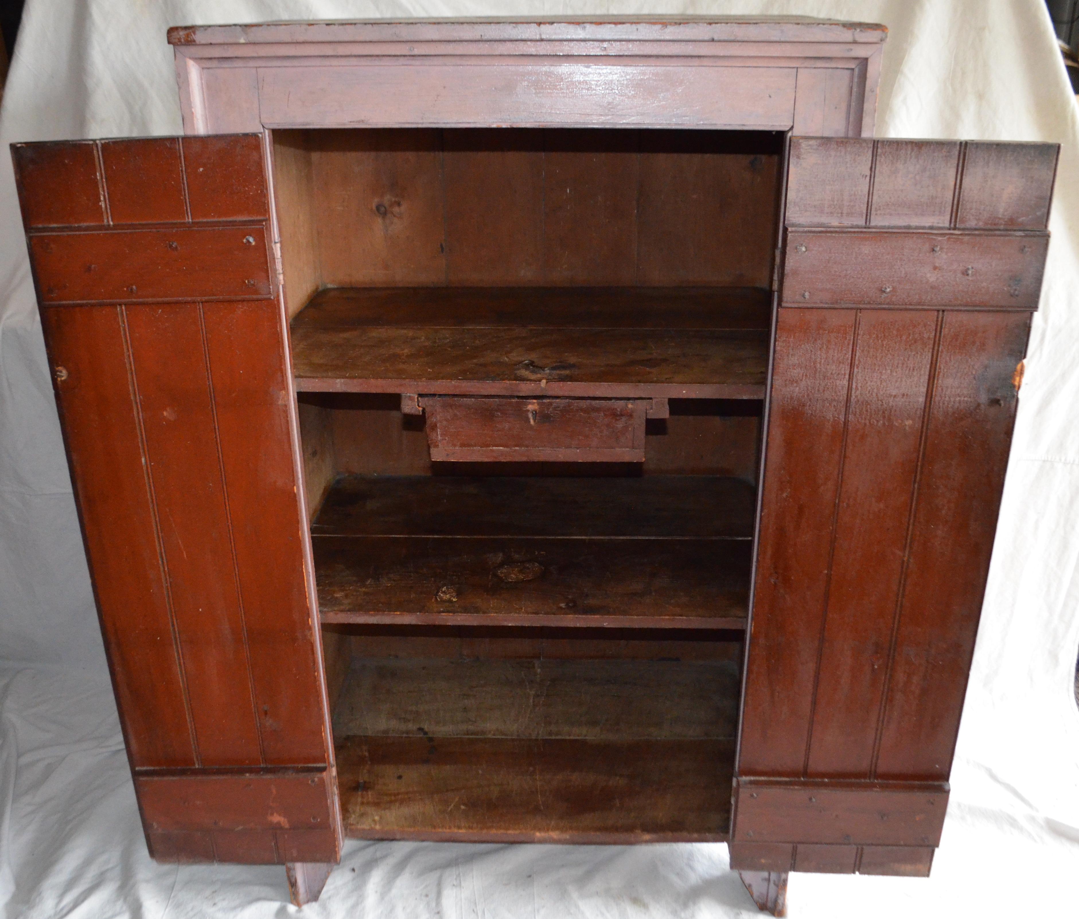 Early 1800s Cupboard for Parlor, Kitchen, Pantry with Lockbox Inside 3