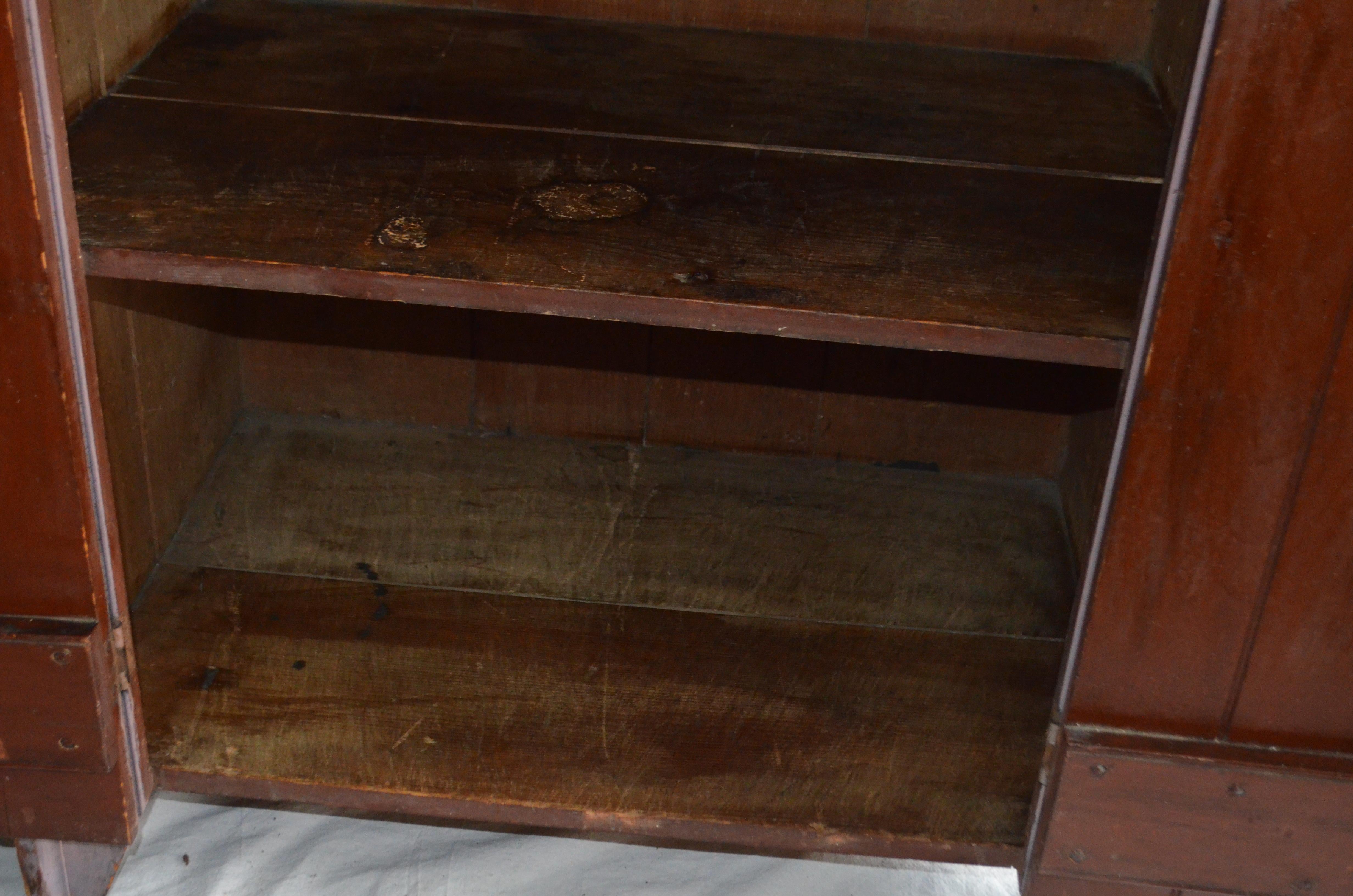 Early 1800s Cupboard for Parlor, Kitchen, Pantry with Lockbox Inside 5