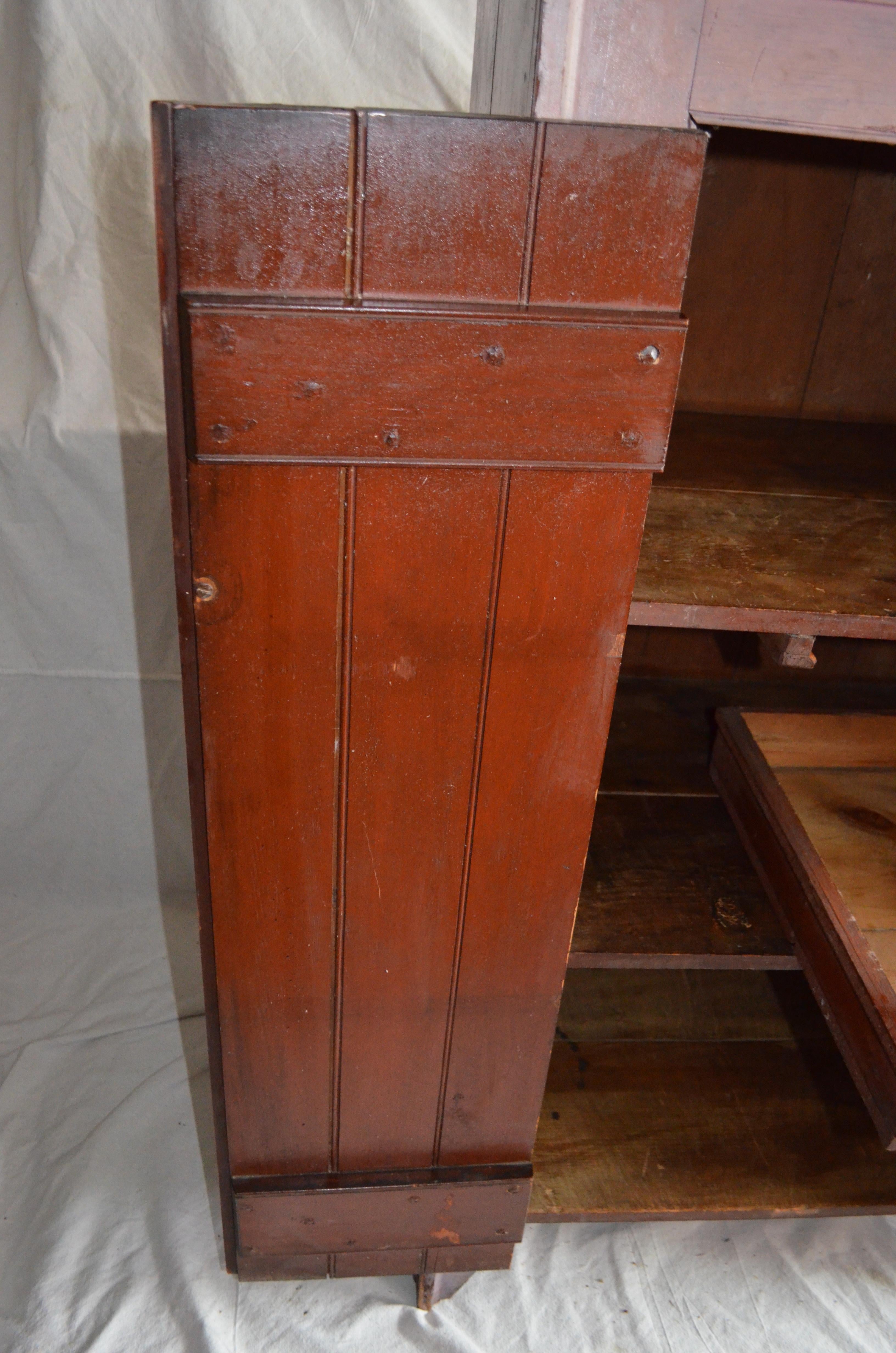 Early 1800s Cupboard for Parlor, Kitchen, Pantry with Lockbox Inside 10