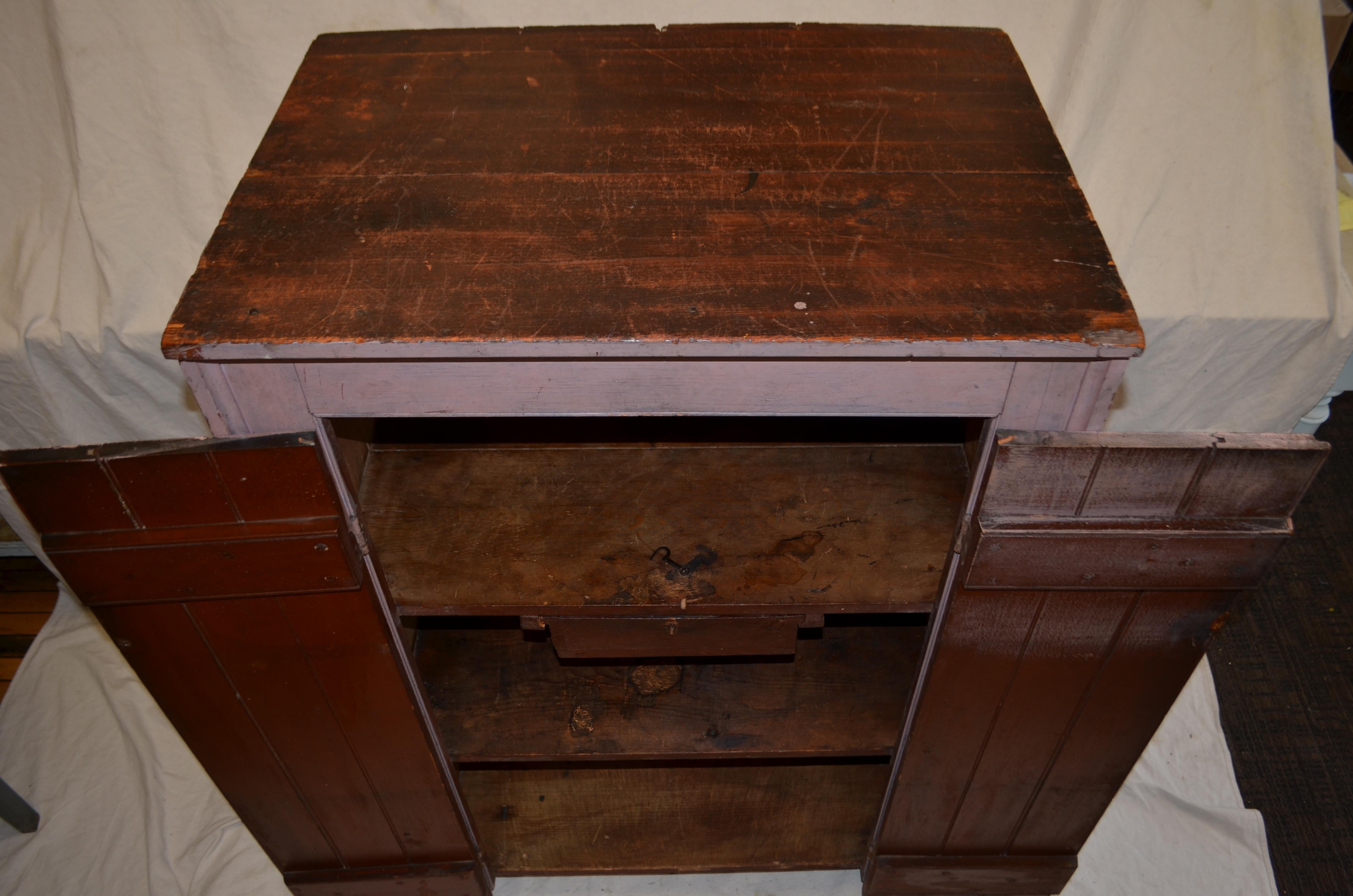 Early 1800s Cupboard for Parlor, Kitchen, Pantry with Lockbox Inside 11